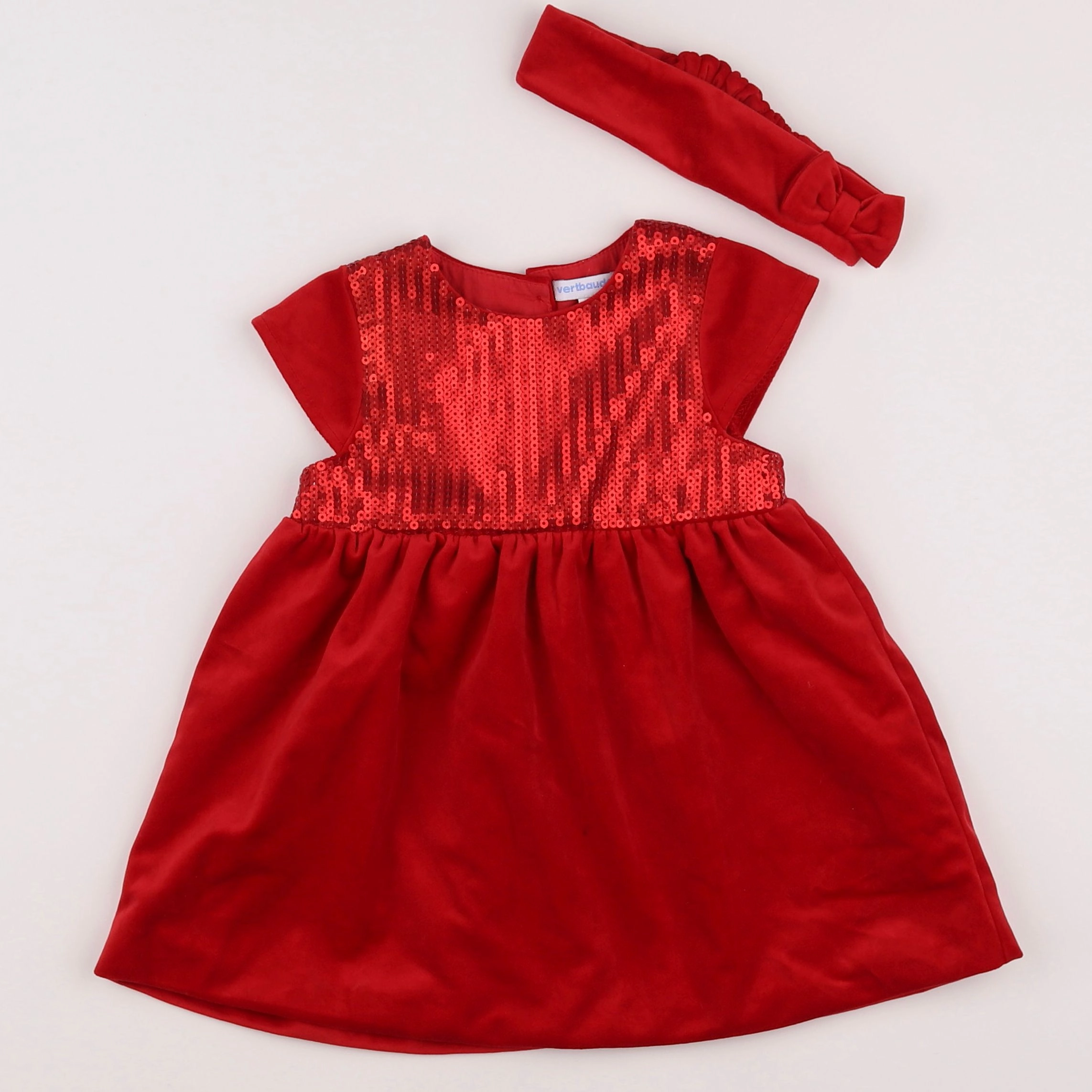 Vertbaudet - robe rouge - 18 mois