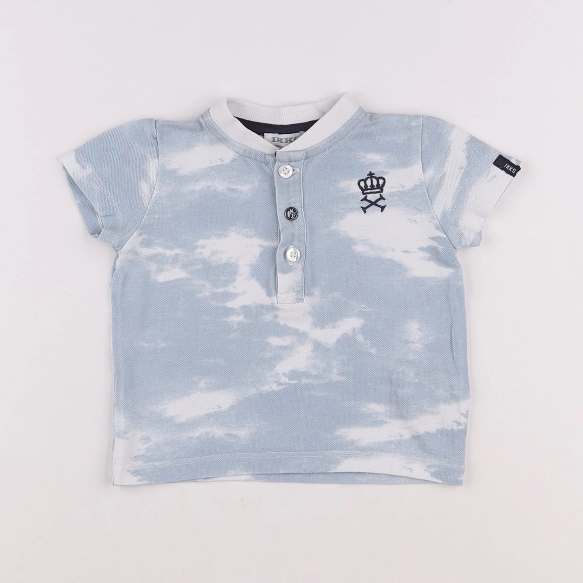 IKKS - polo bleu, blanc - 6 mois