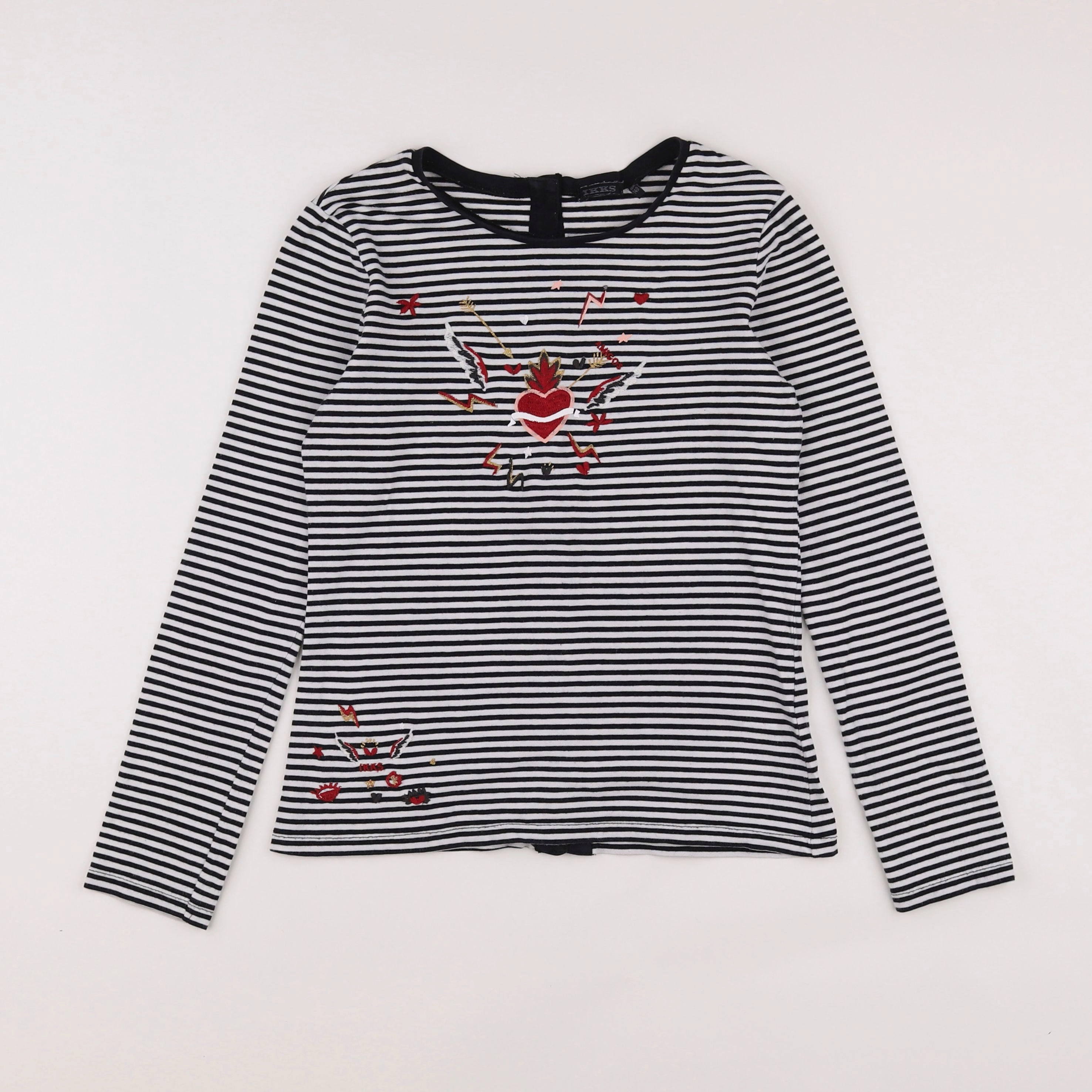 IKKS - tee-shirt beige, noir - 10 ans