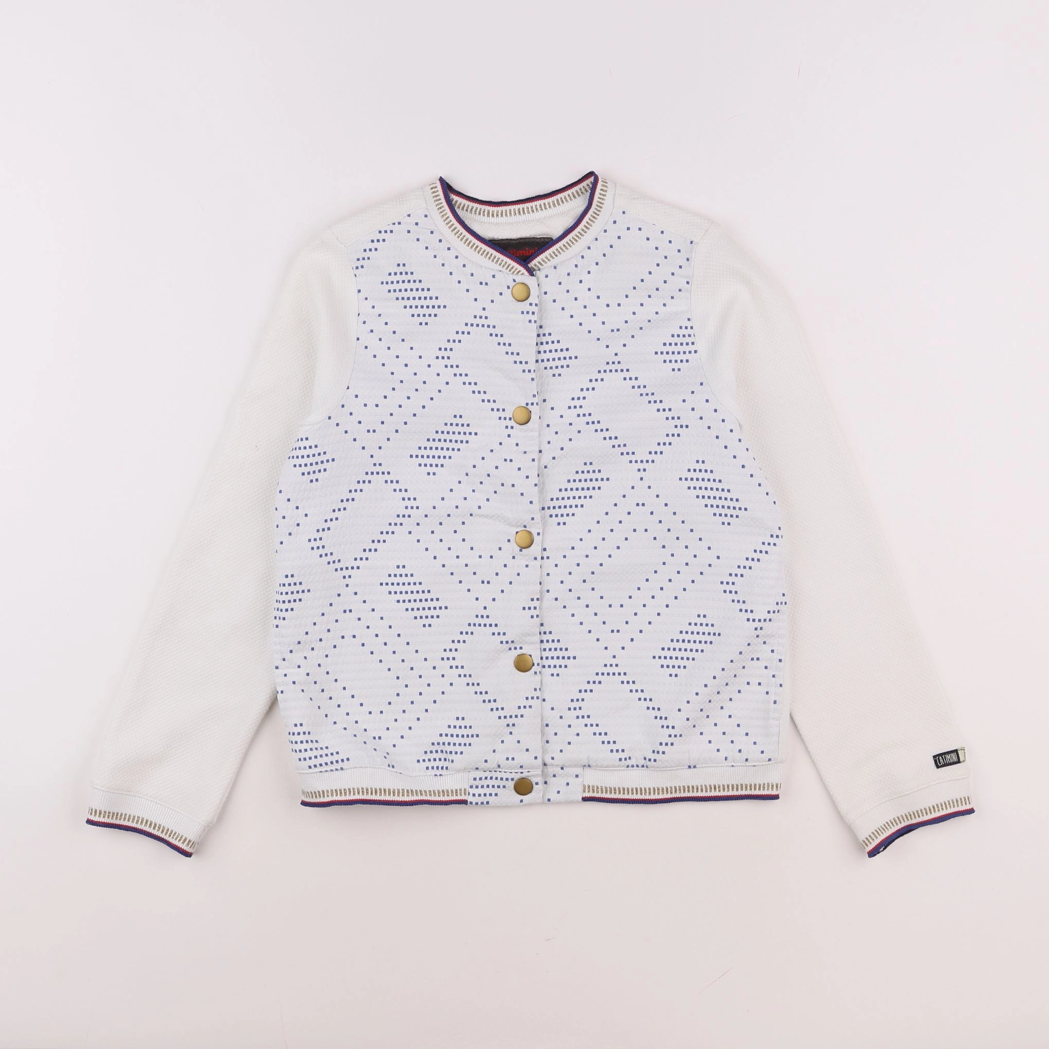 Catimini - veste blanc, bleu - 8 ans