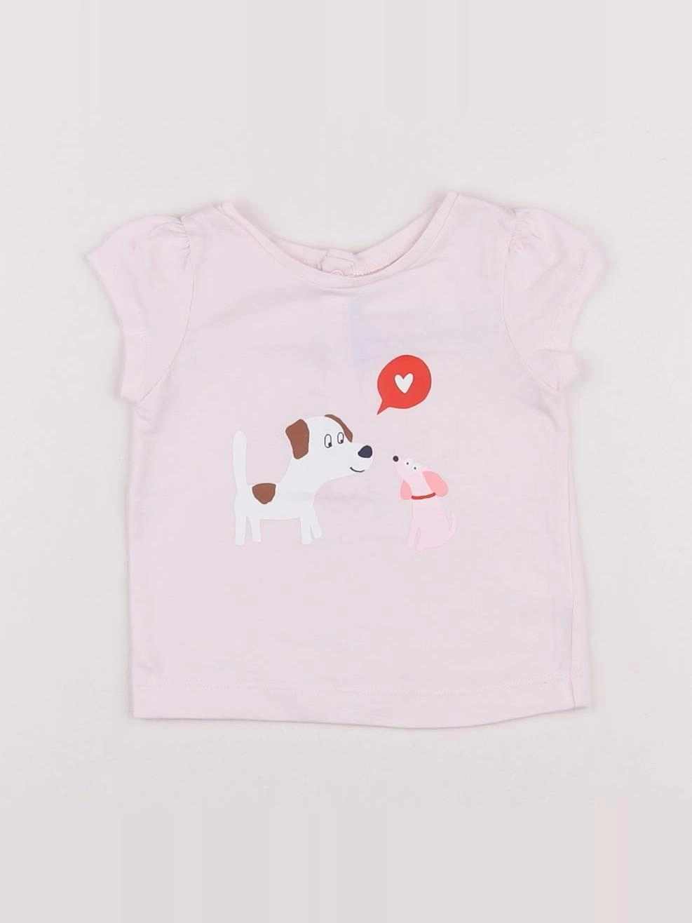 Jacadi - tee-shirt blanc, rose - 6 mois