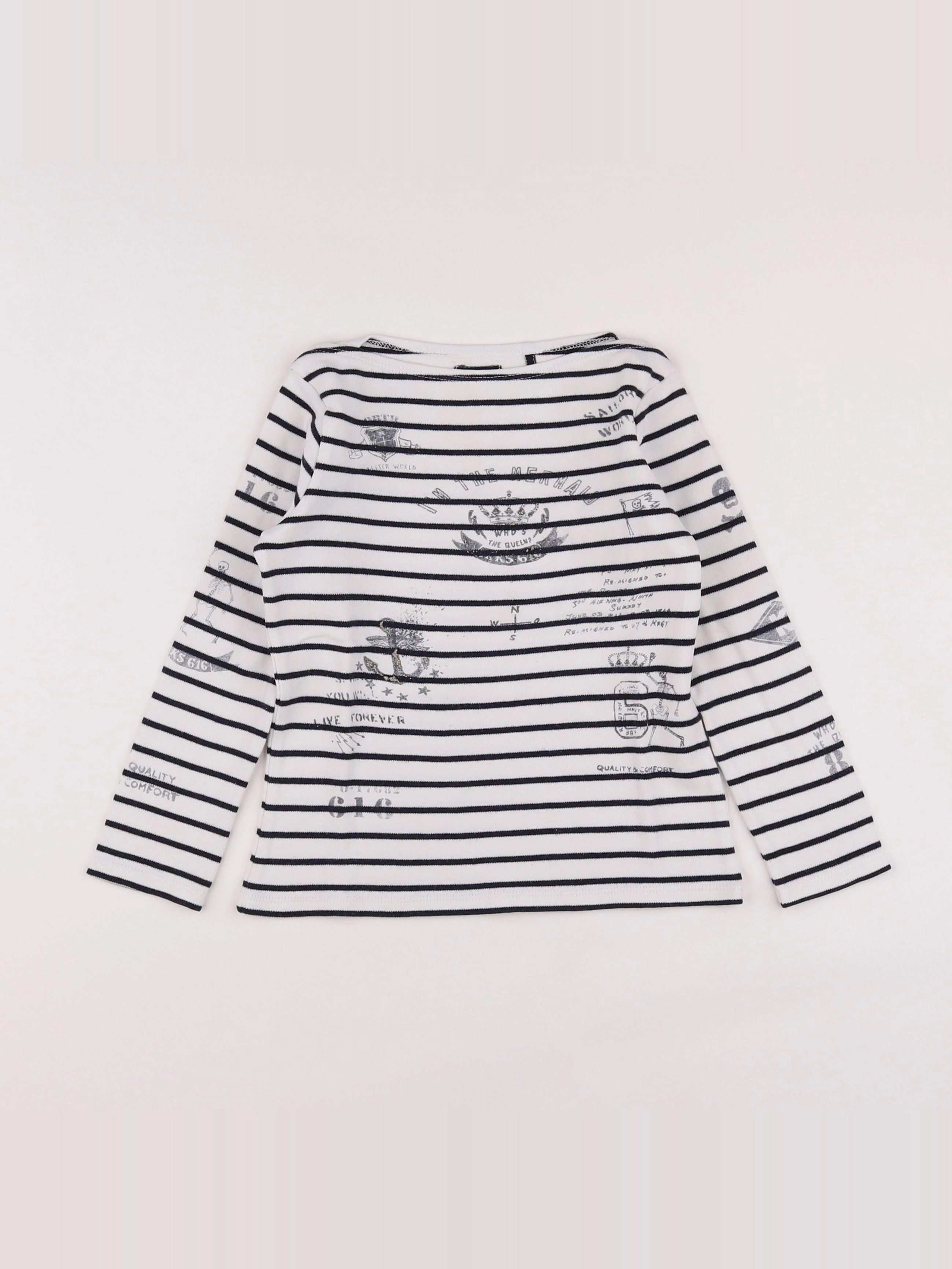 IKKS - tee-shirt blanc - 6 ans