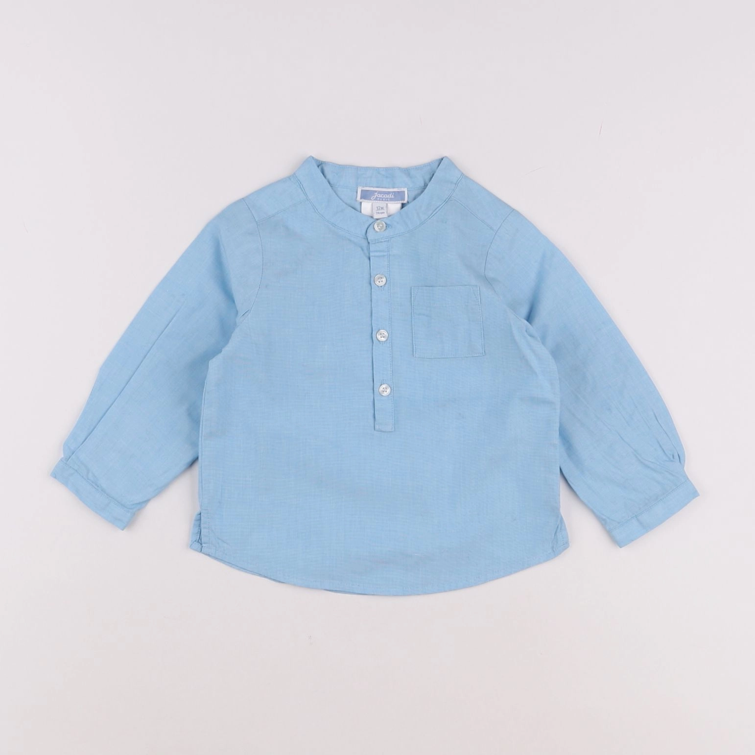 Jacadi - chemise bleu - 12 mois
