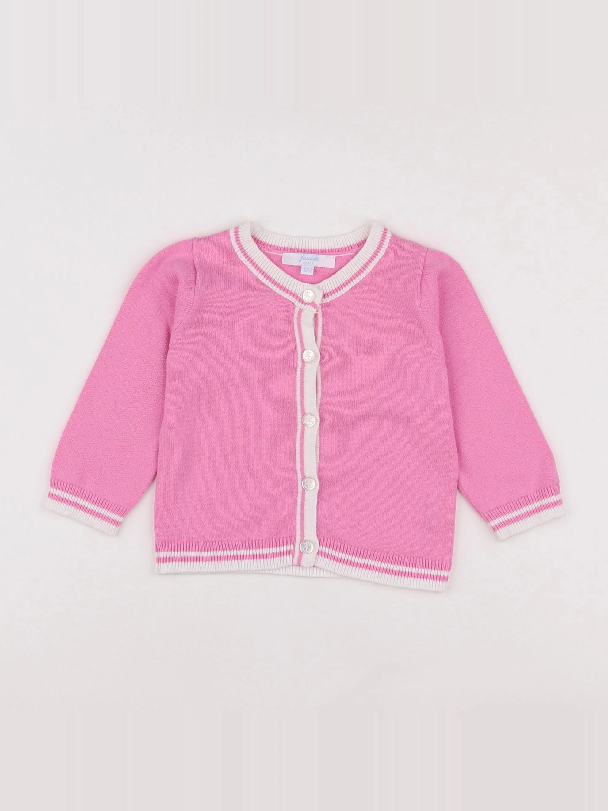 Jacadi - gilet rose - 12 mois
