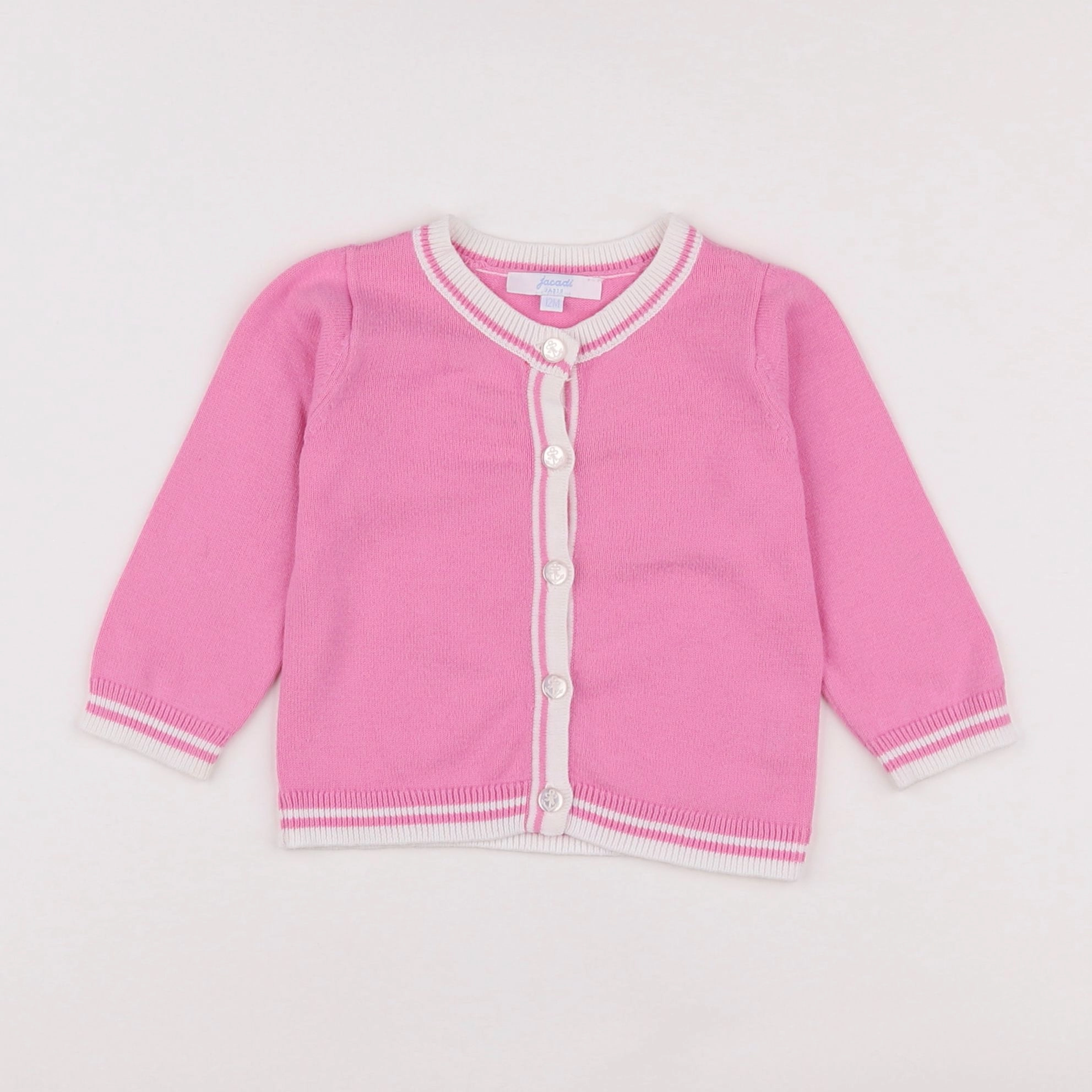 Jacadi - gilet rose - 12 mois