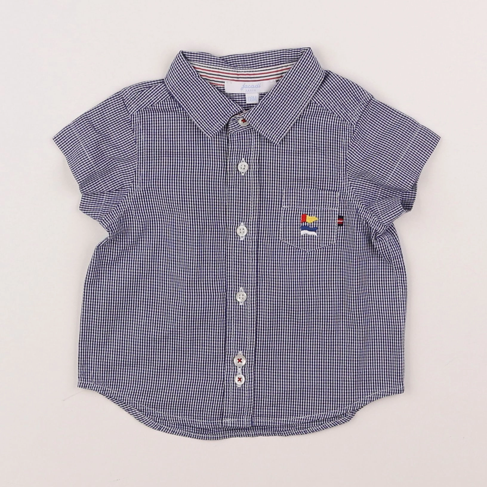 Jacadi - chemise bleu - 6 mois