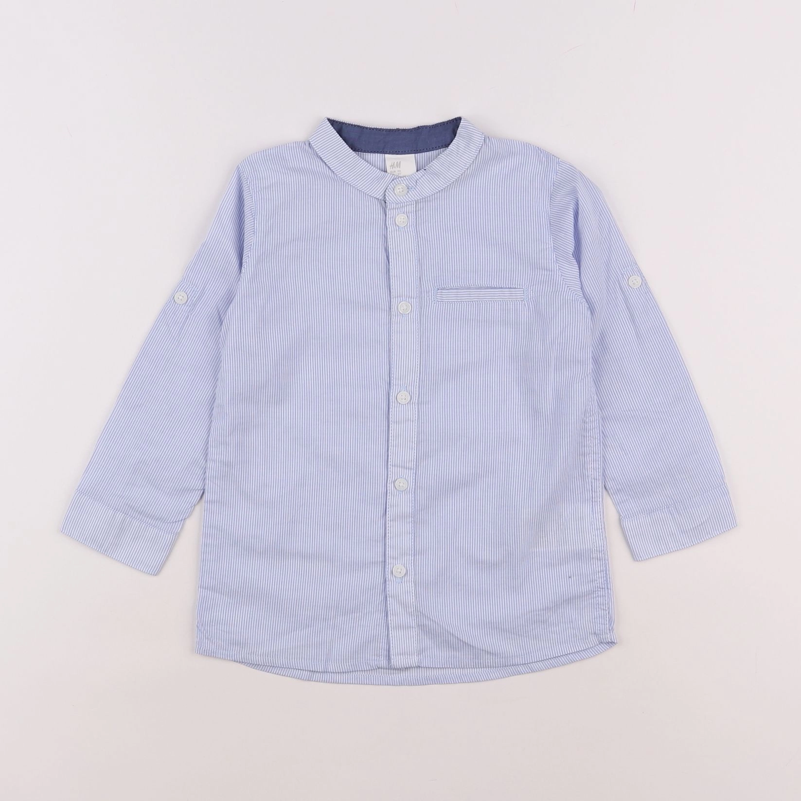 H&M - chemise bleu - 18 mois à 2 ans