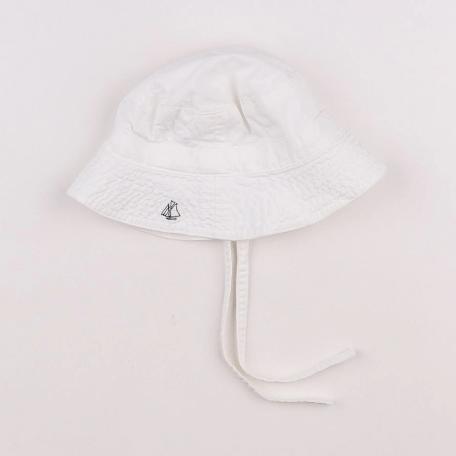 Petit Bateau - chapeau blanc - 3/6 mois