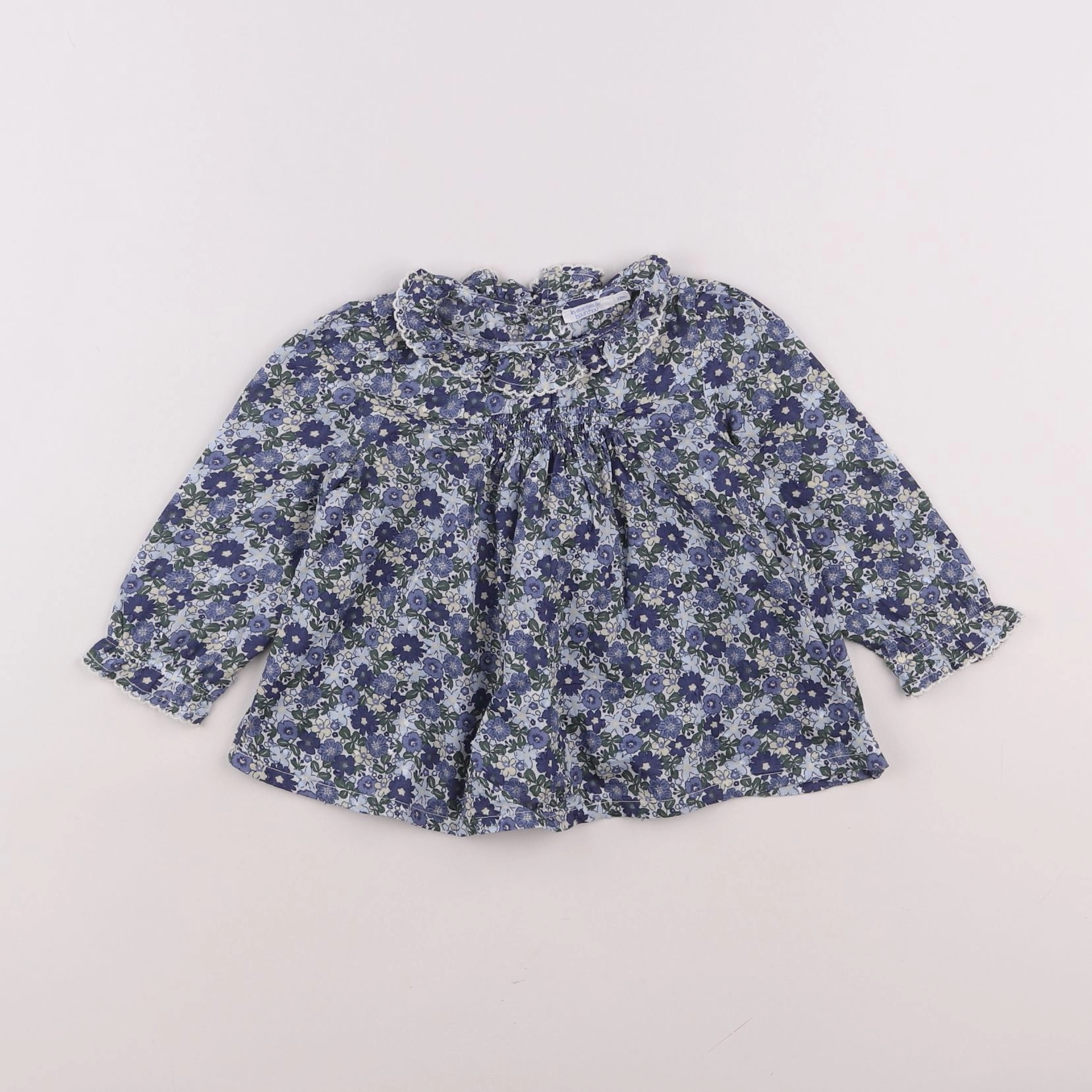 Boutchou - blouse bleu - 12 mois