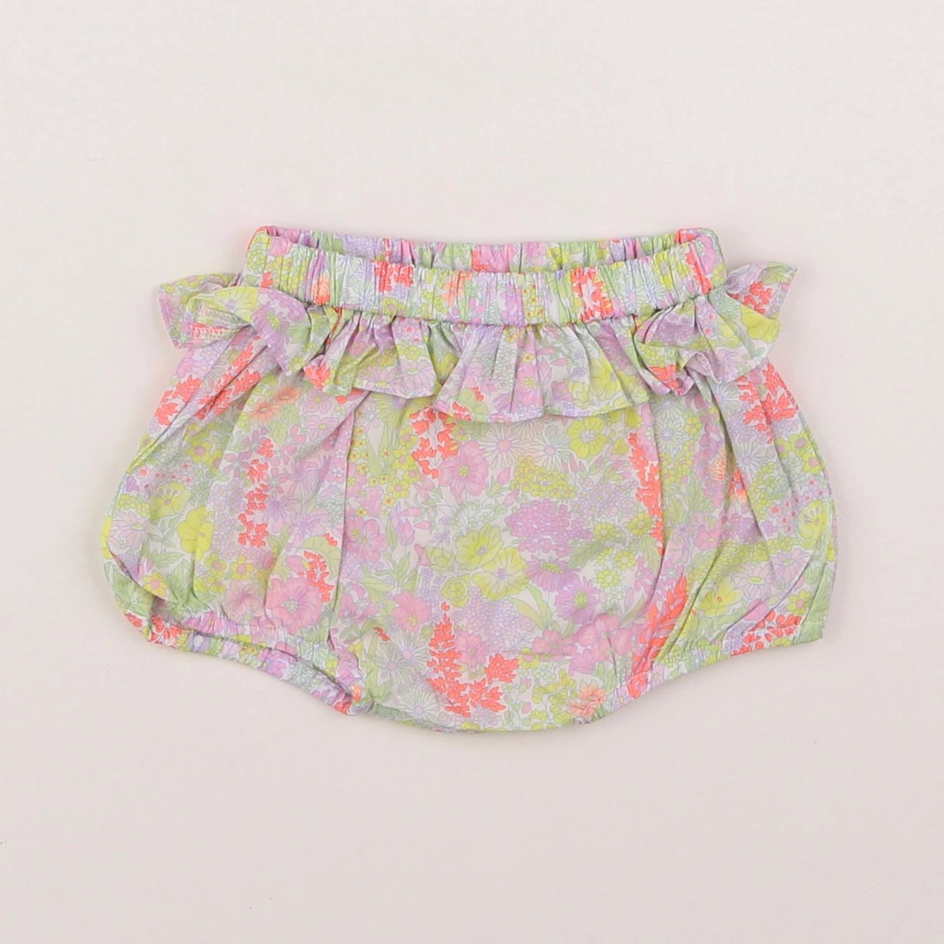 Jacadi - bloomer volants au dos, liberty multicolore - 3 mois
