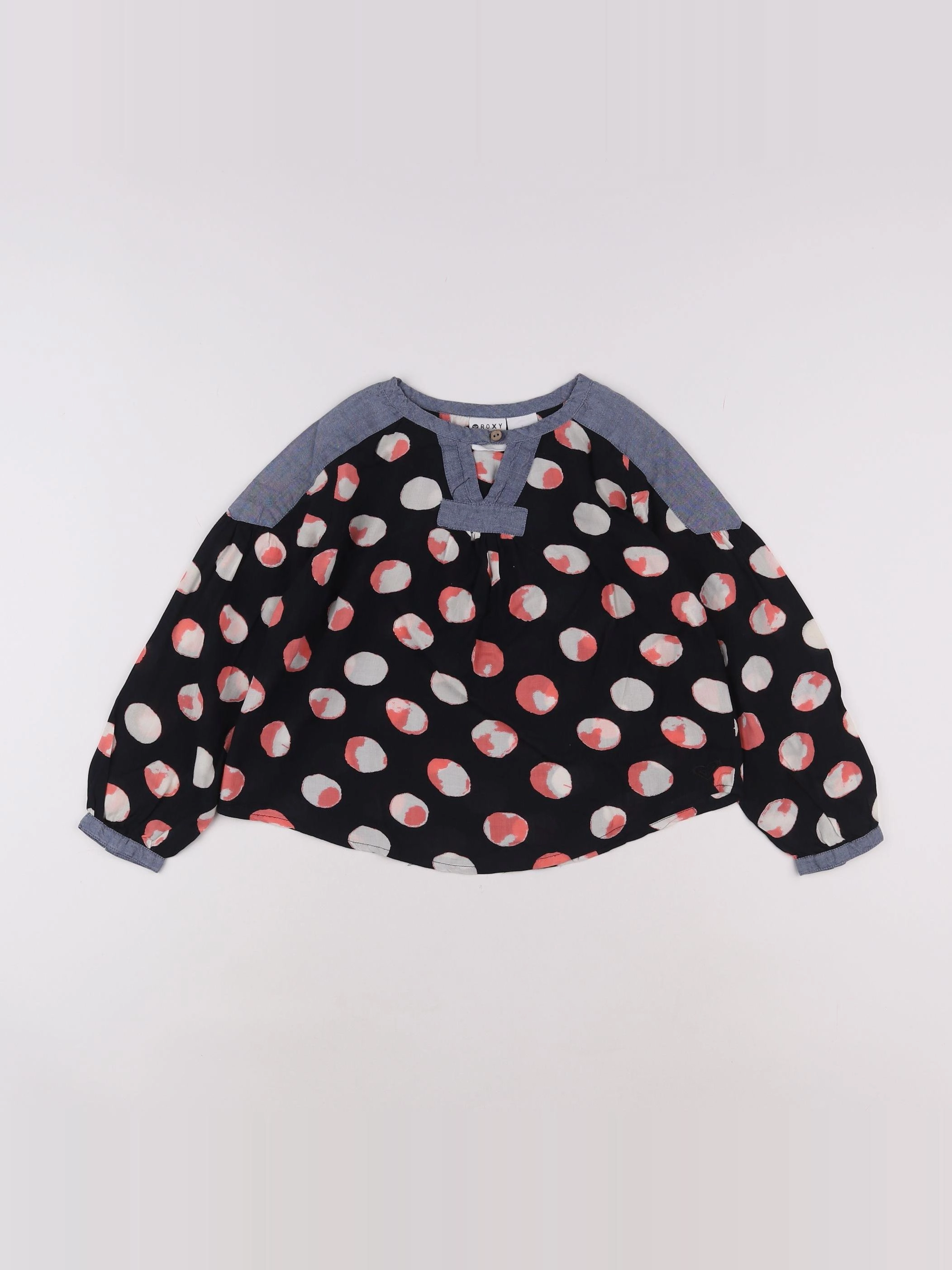 Roxy - blouse bleu, rose - 5 ans