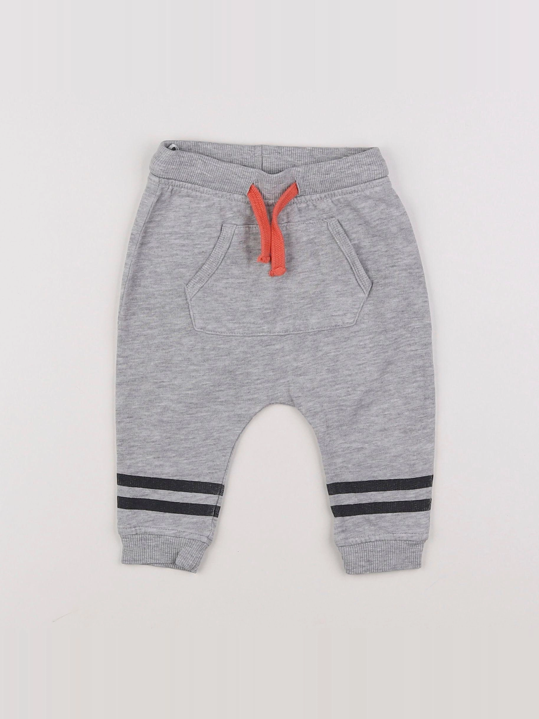 H&M - jogging gris - 3/6 mois