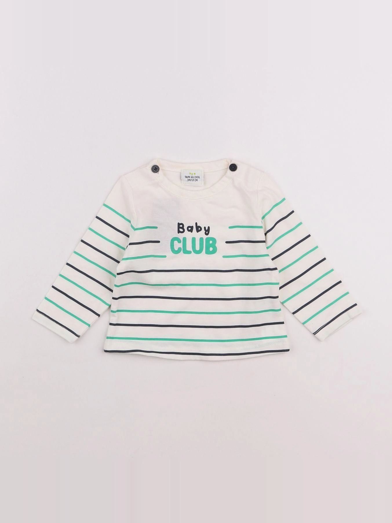 Tape à l'oeil - tee-shirt beige, vert - 3 mois