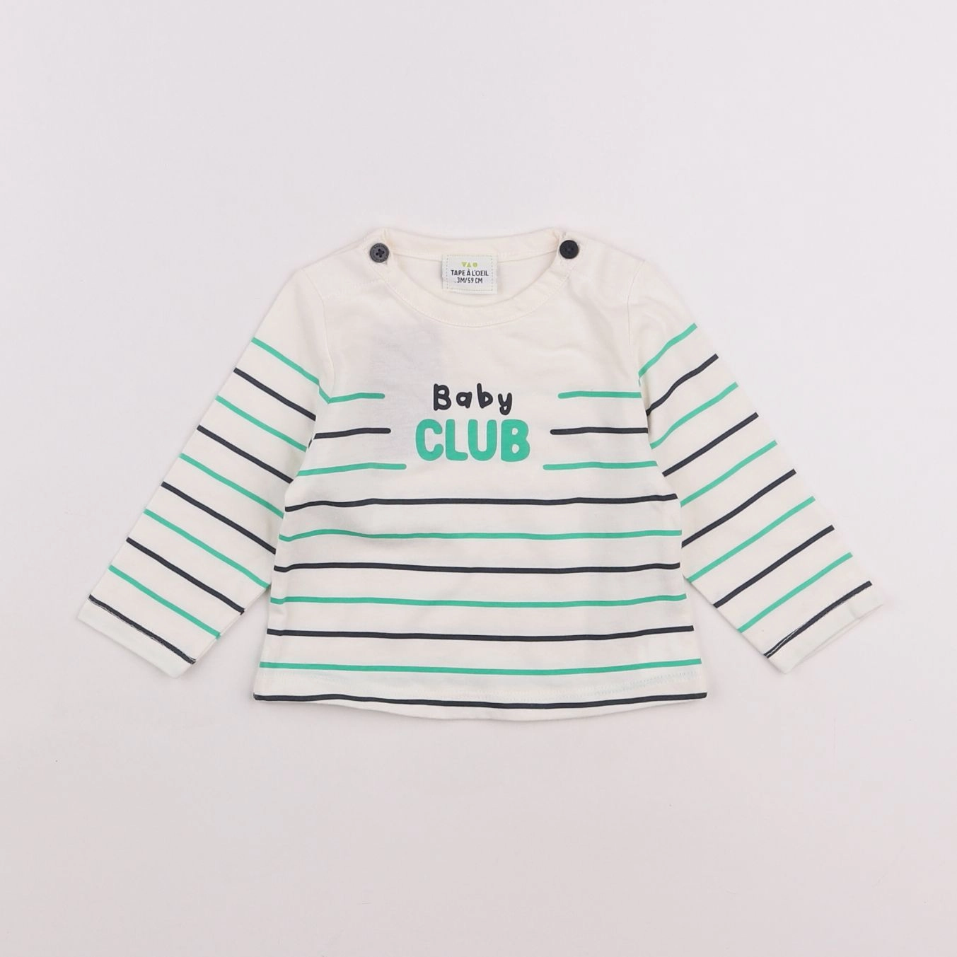 Tape à l'oeil - tee-shirt beige, vert - 3 mois