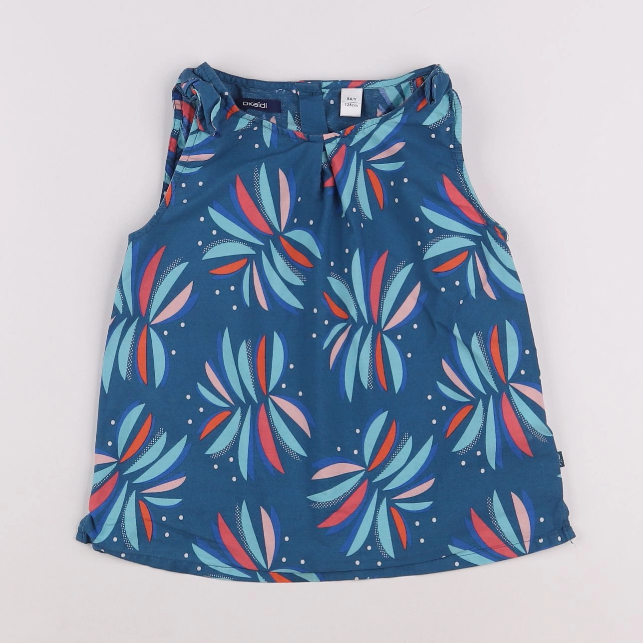 Okaidi - blouse bleu - 8 ans