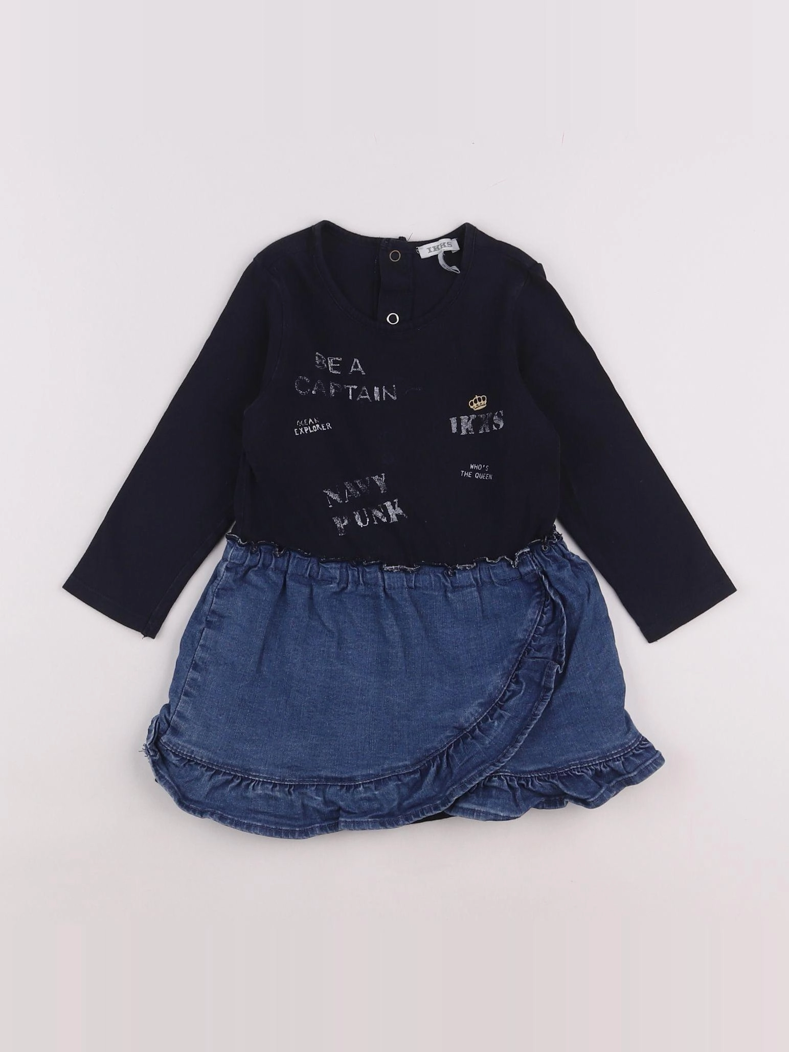 IKKS - robe bleu - 2 ans