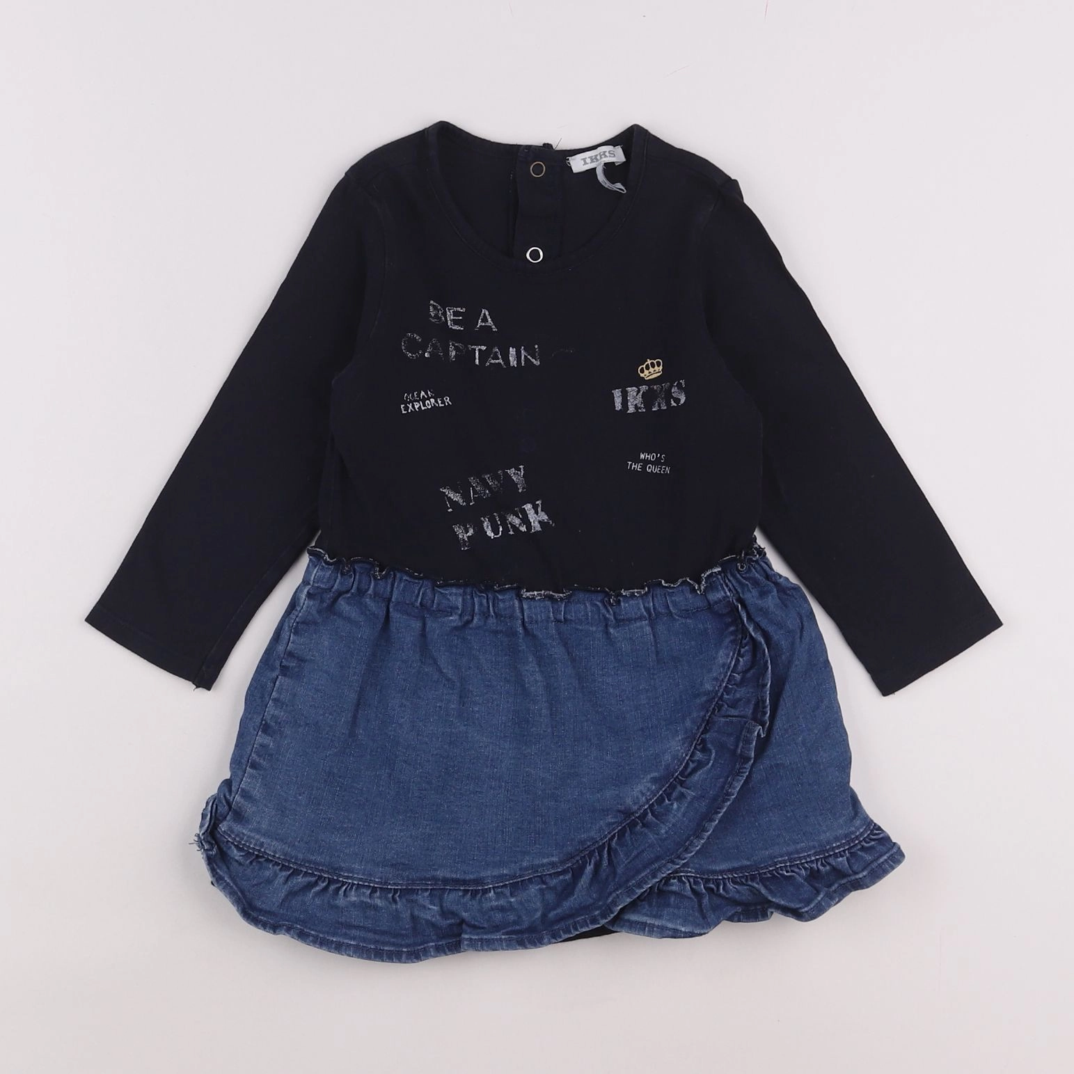 IKKS - robe bleu - 2 ans