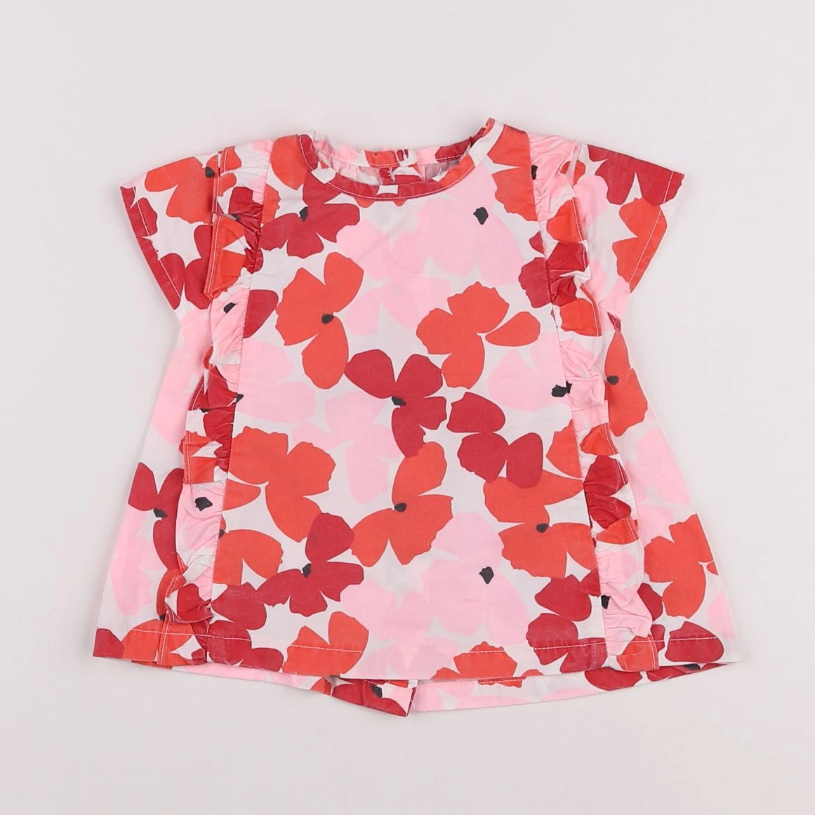 Vertbaudet - blouse rose, rouge - 12 mois