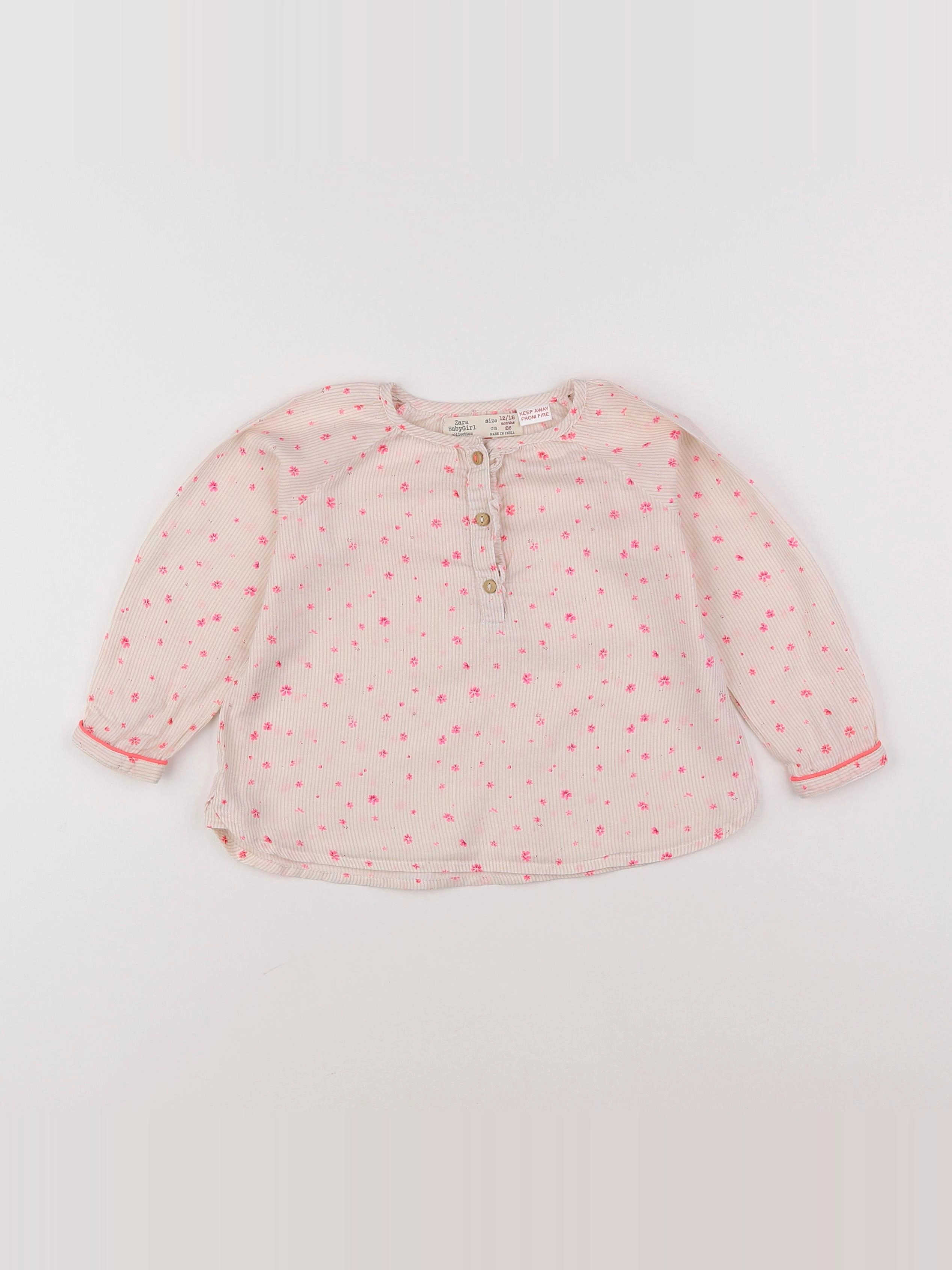 Zara - blouse rose - 12/18 mois