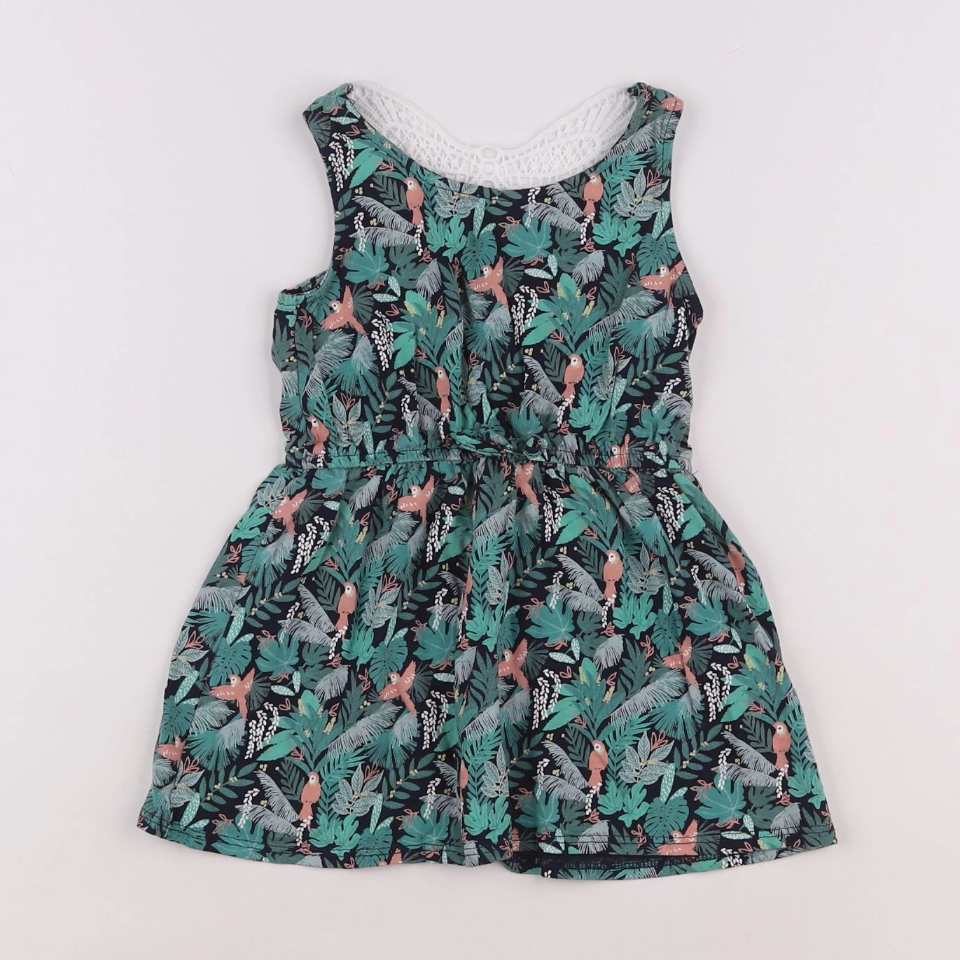 Vertbaudet - robe vert - 2 ans