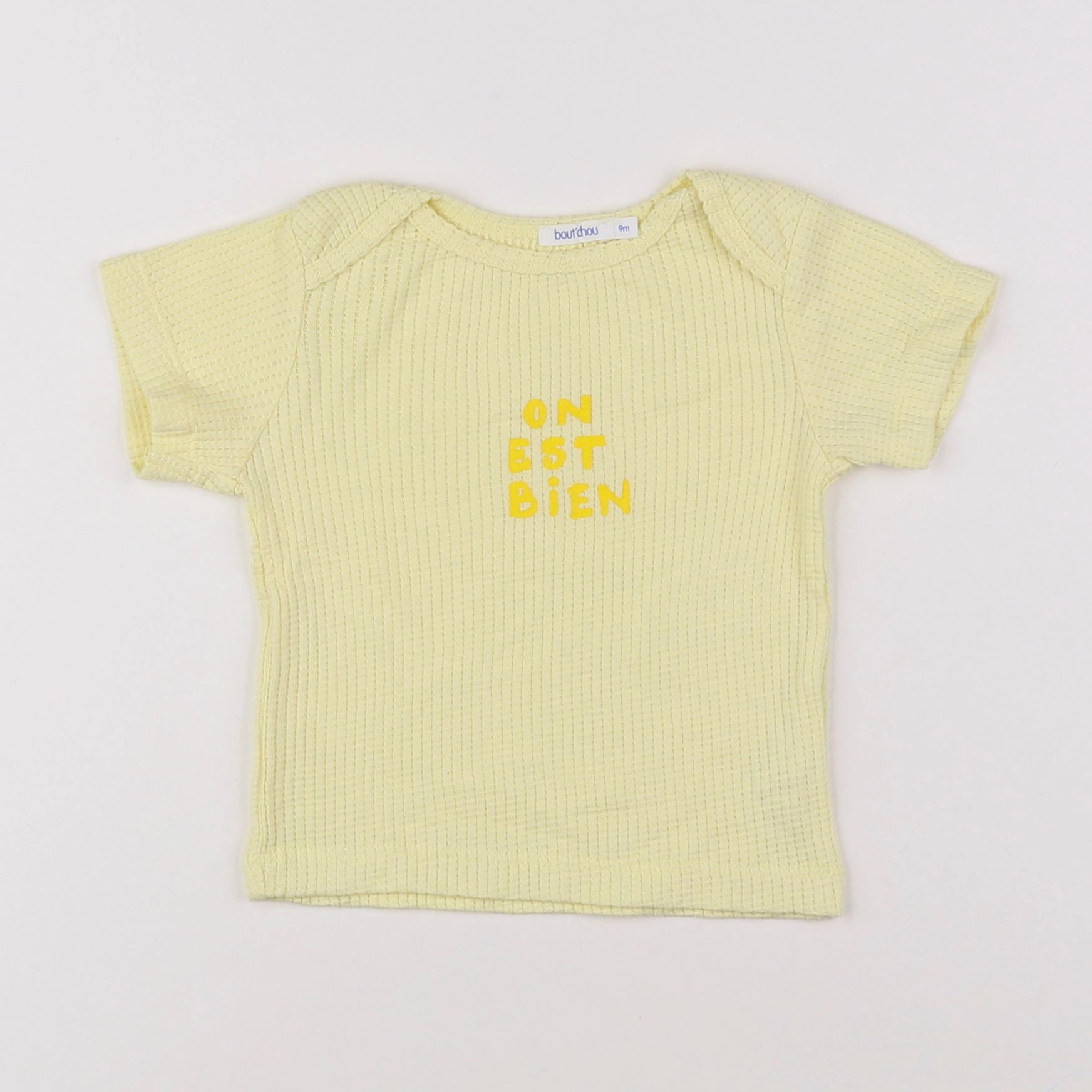 Boutchou - tee-shirt jaune - 9 mois