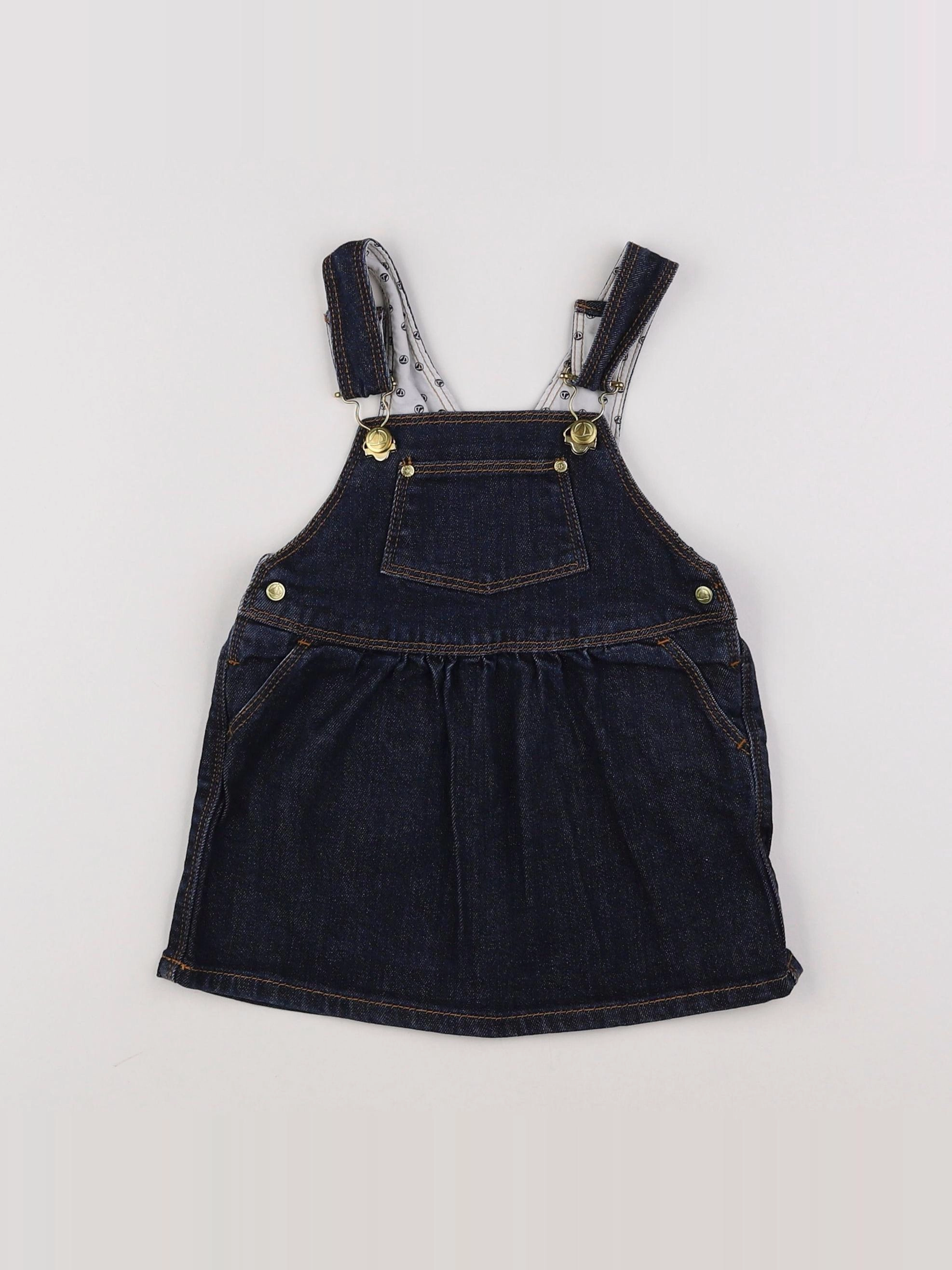 Petit Bateau - robe bleu - 12 mois