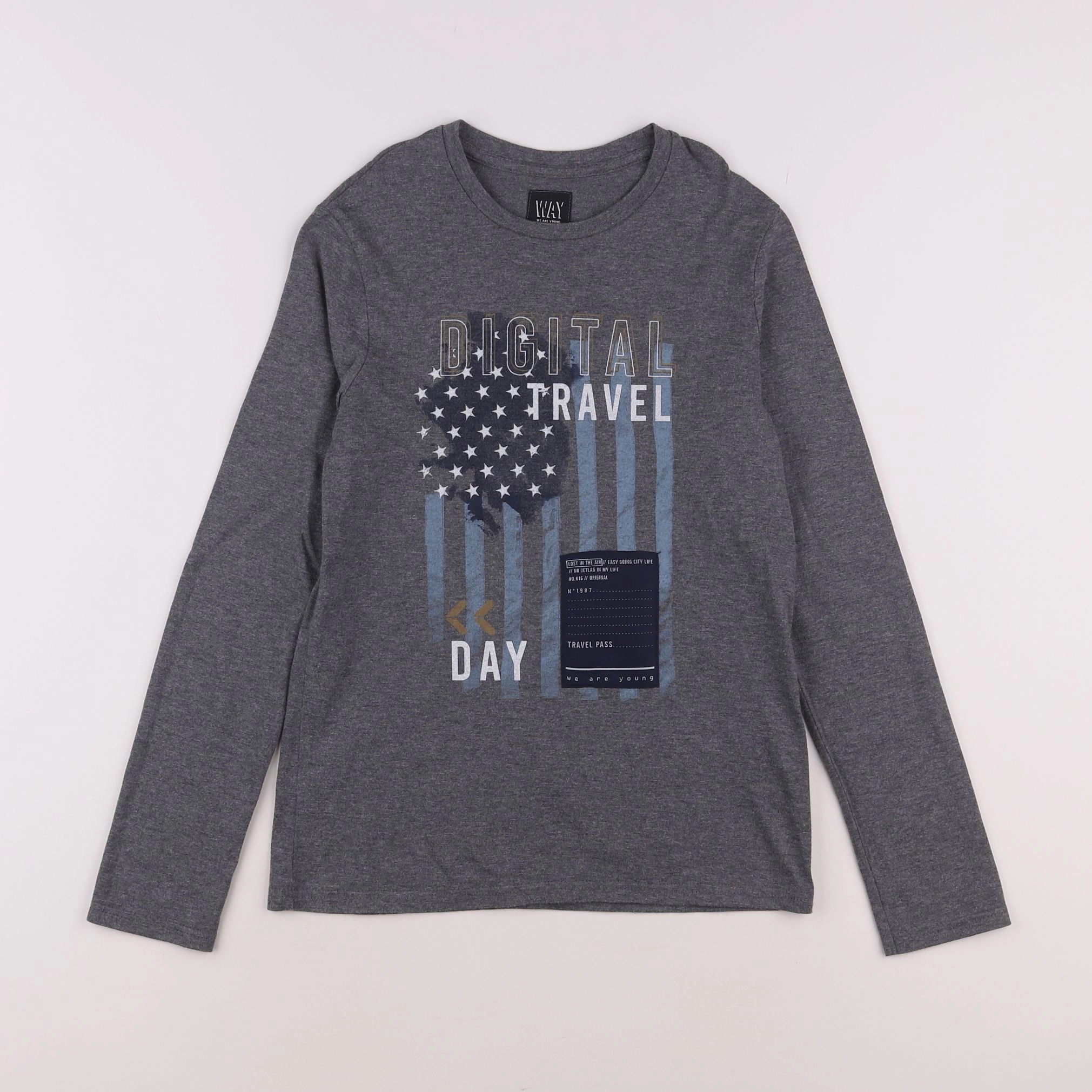 IKKS - tee-shirt gris - 10 ans