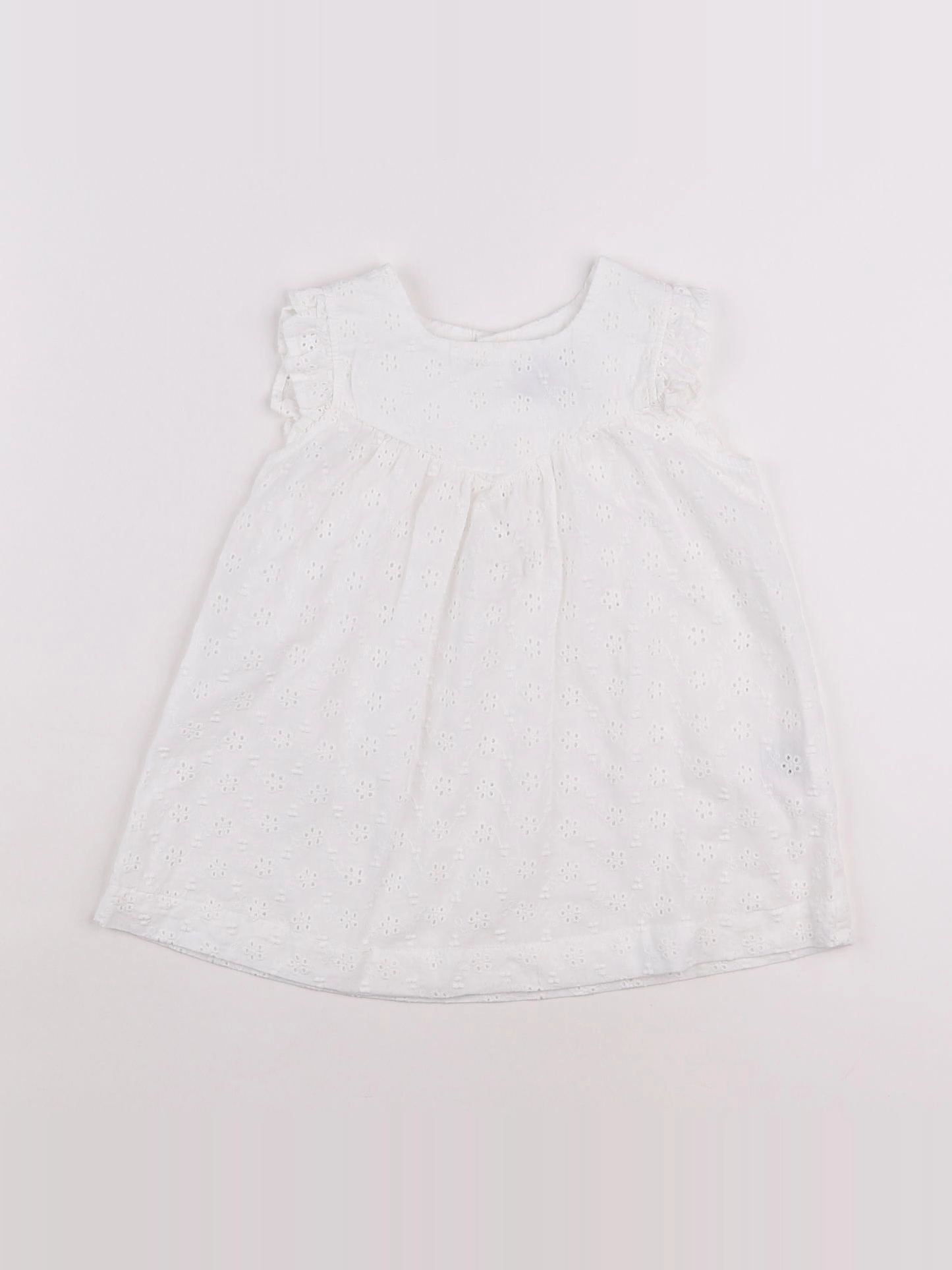 Petit Bateau - robe blanc - 18 mois
