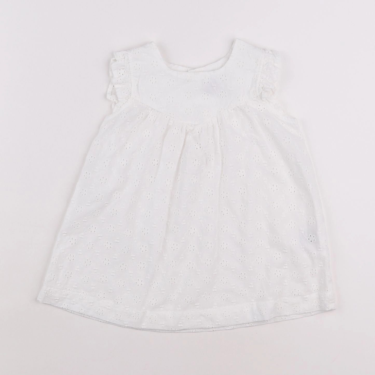 Petit Bateau - robe blanc - 18 mois