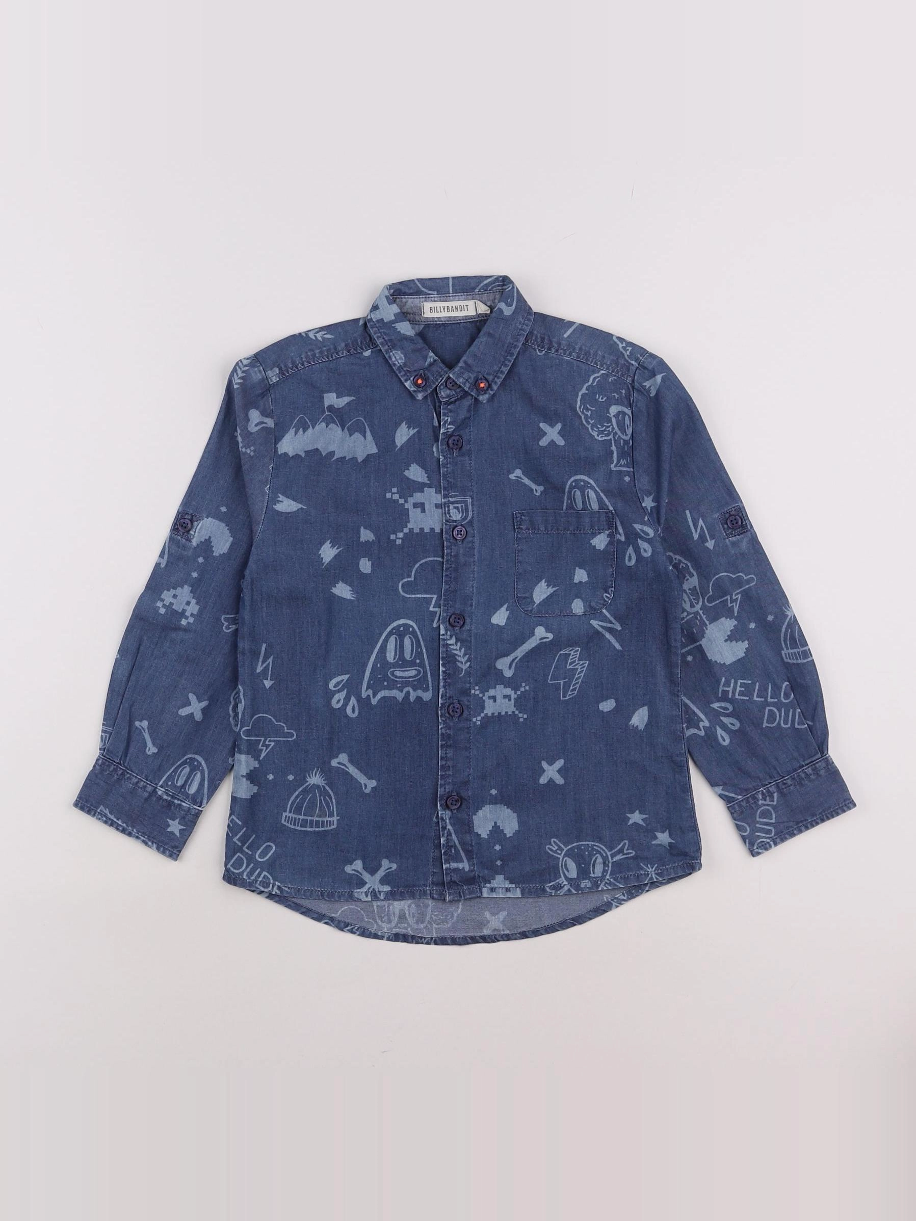 Billy Bandit - chemise bleu - 5 ans