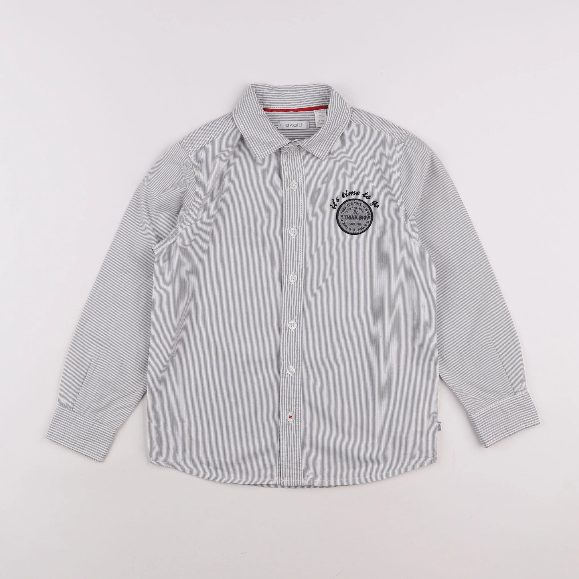 Okaidi - chemise gris - 8 ans