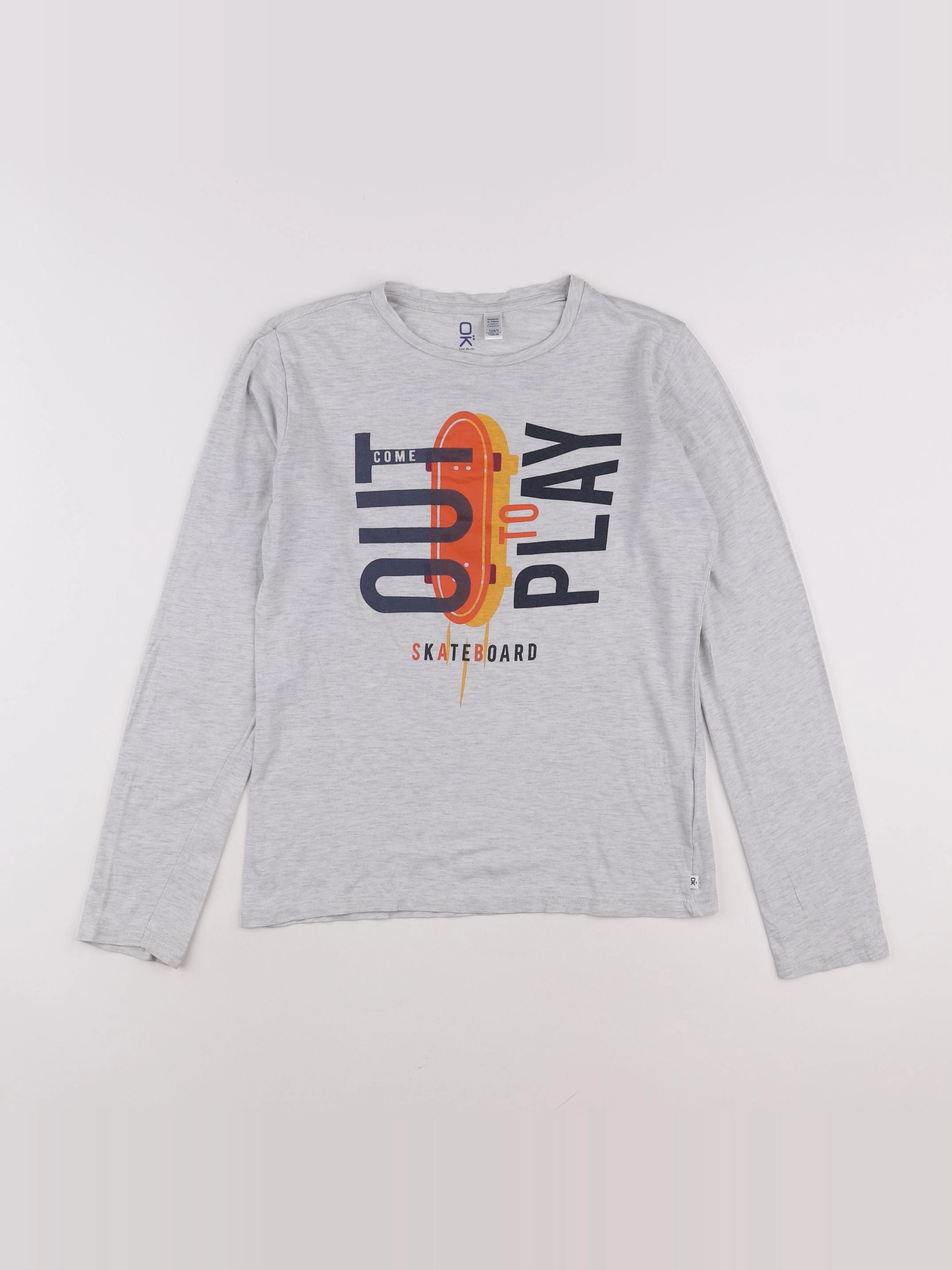 Okaidi - tee-shirt gris - 12 ans