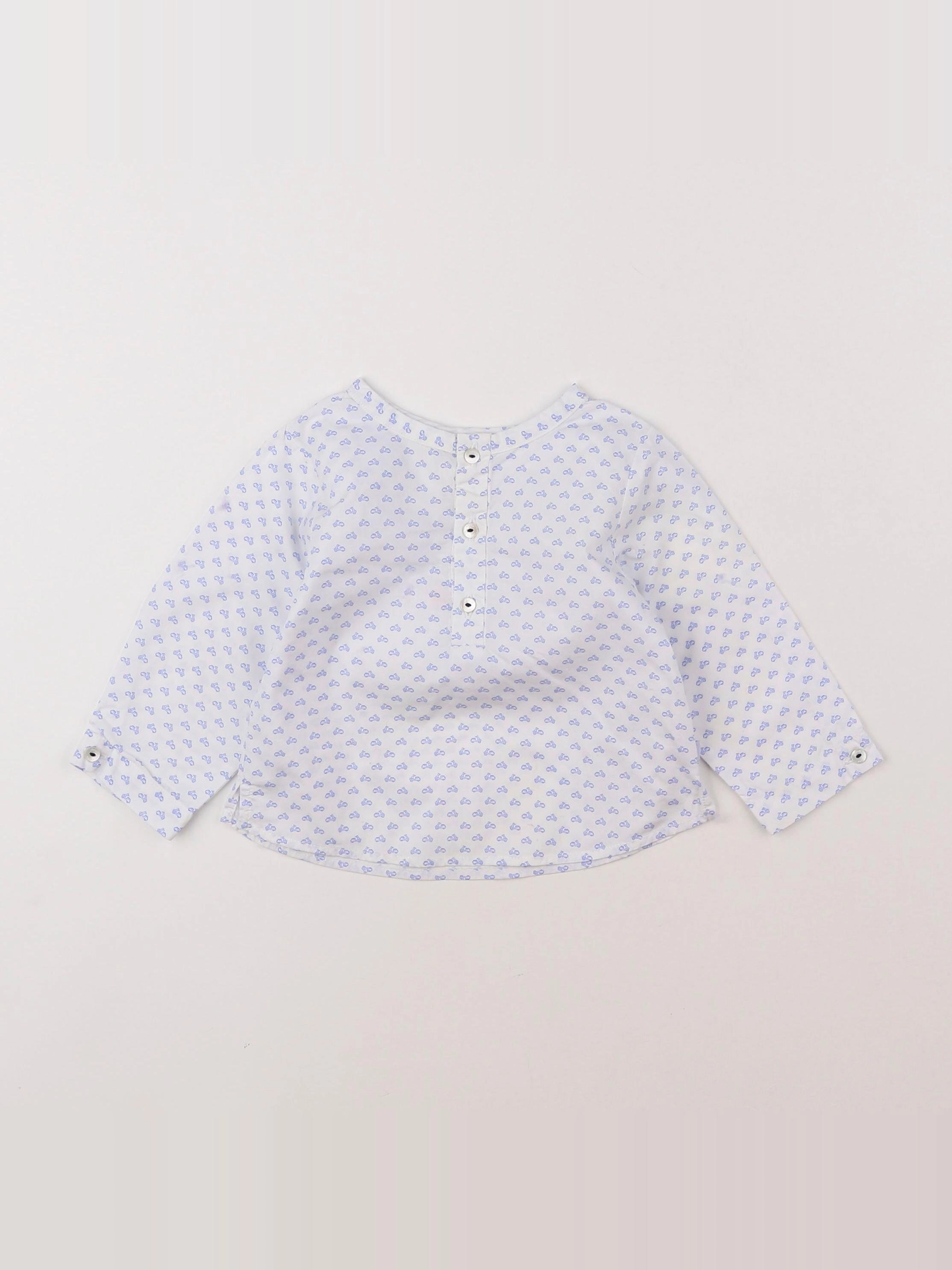 Jacadi - blouse bleu - 12 mois