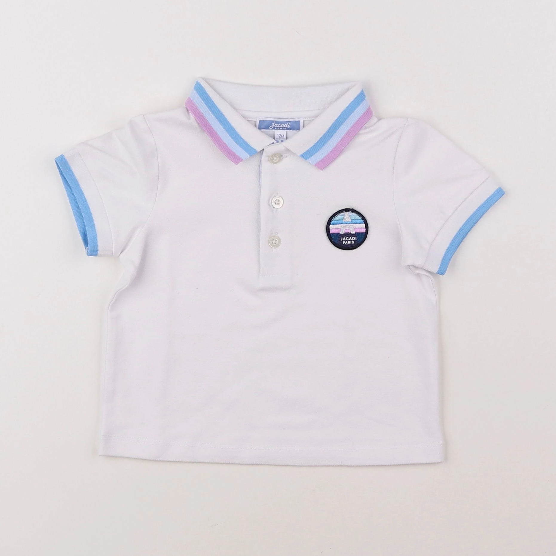 Jacadi - polo blanc - 12 mois