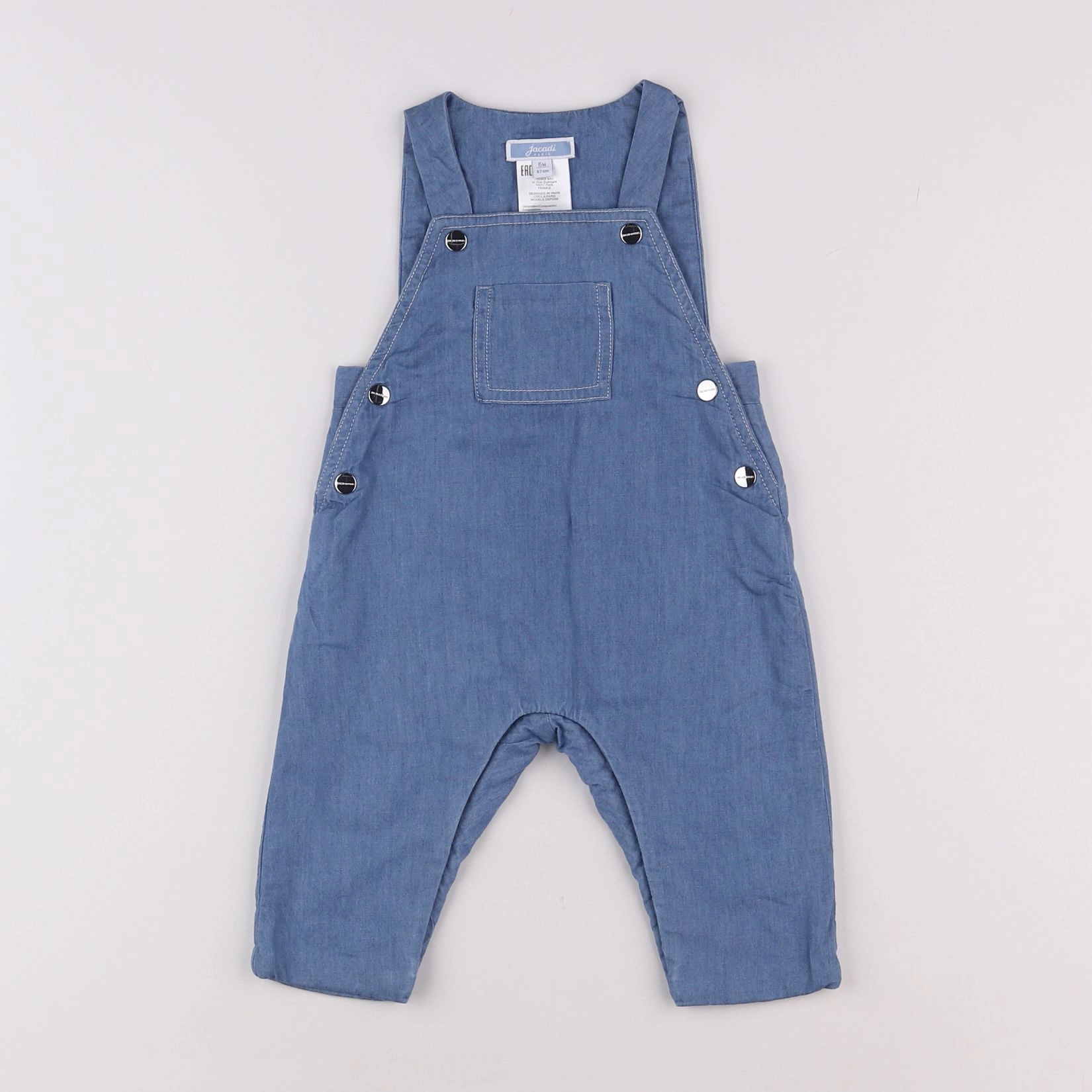 Jacadi - salopette bleu - 6 mois