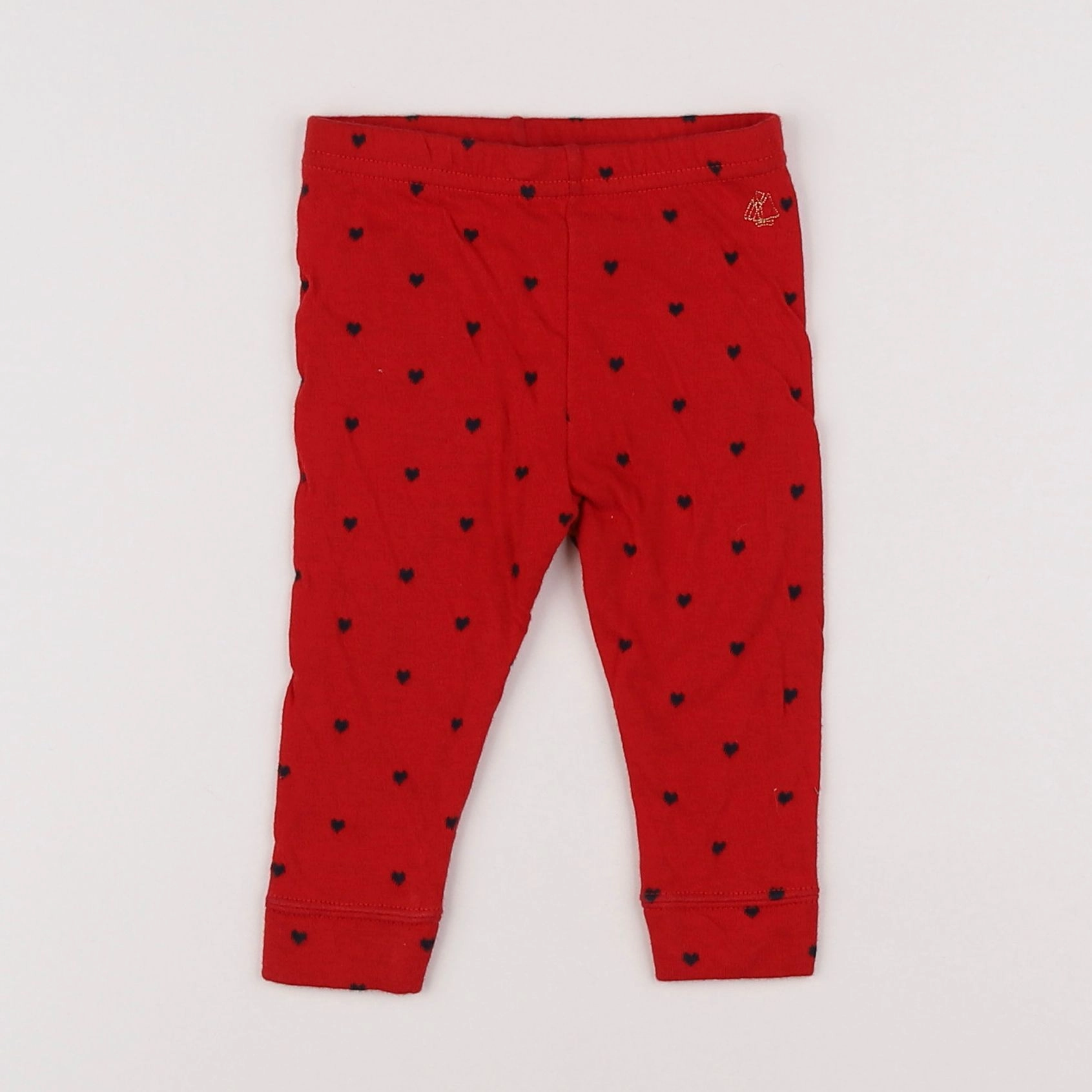 Petit Bateau - legging rouge - 6 mois