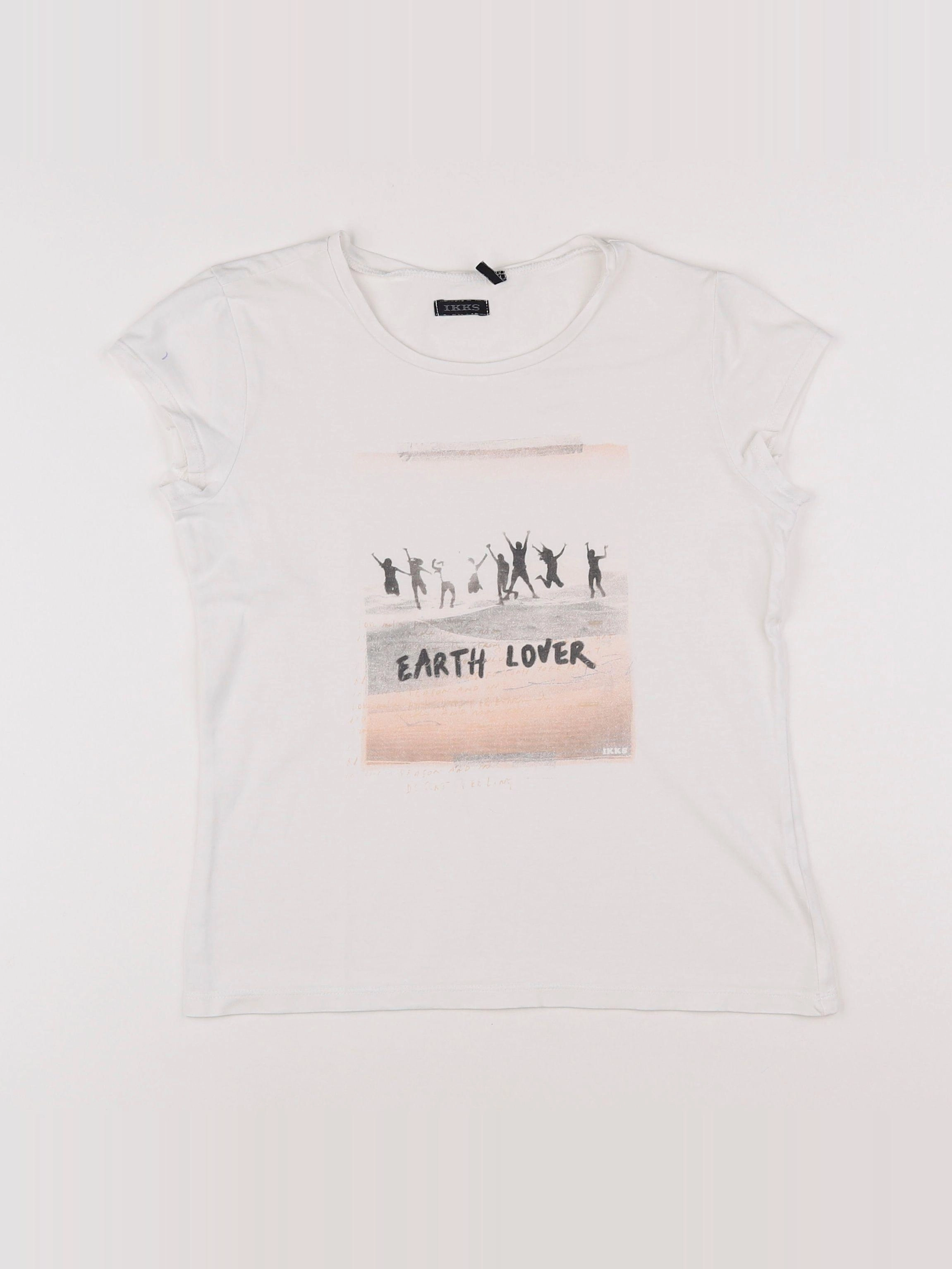 IKKS - tee-shirt blanc - 10 ans