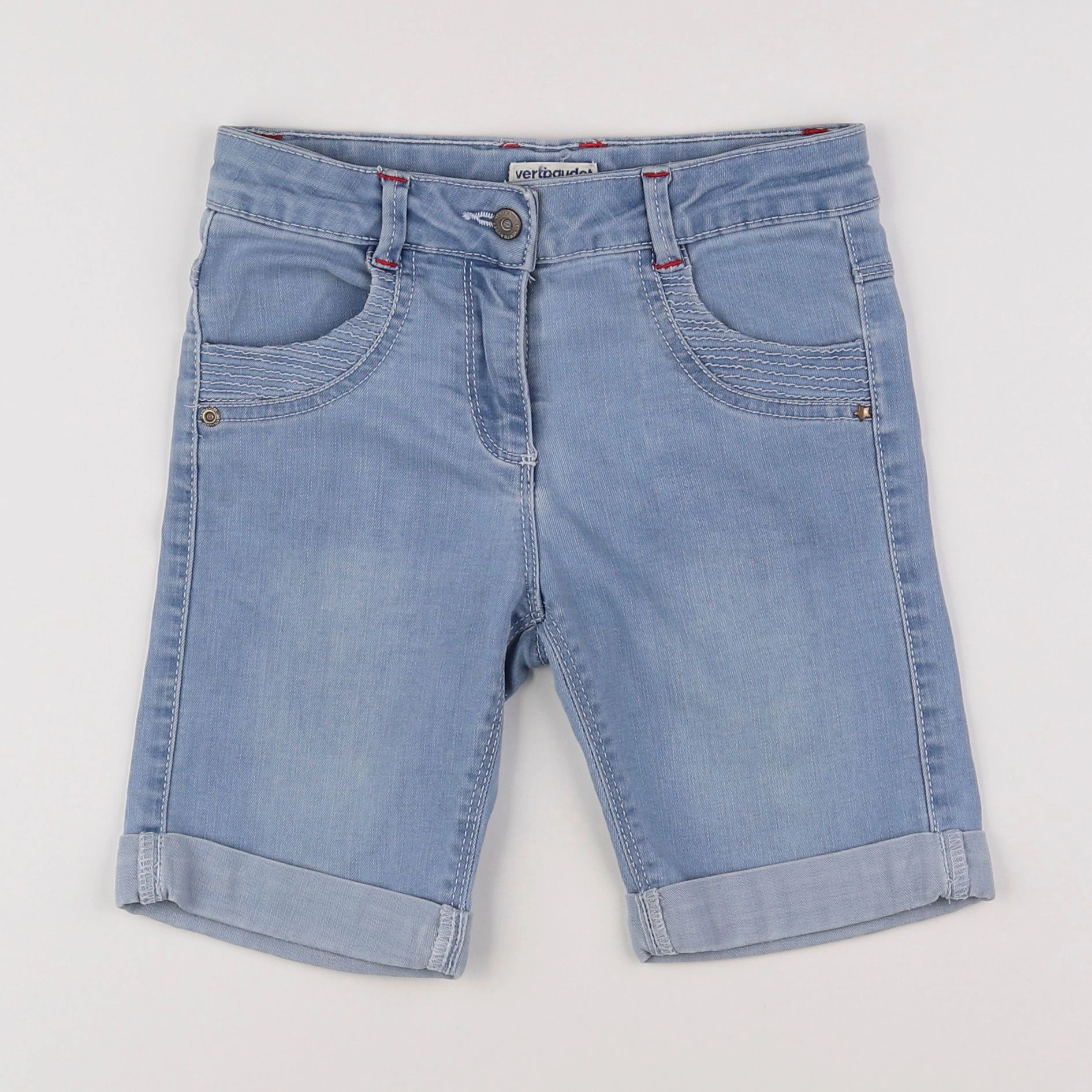 Vertbaudet - short bleu - 7 ans