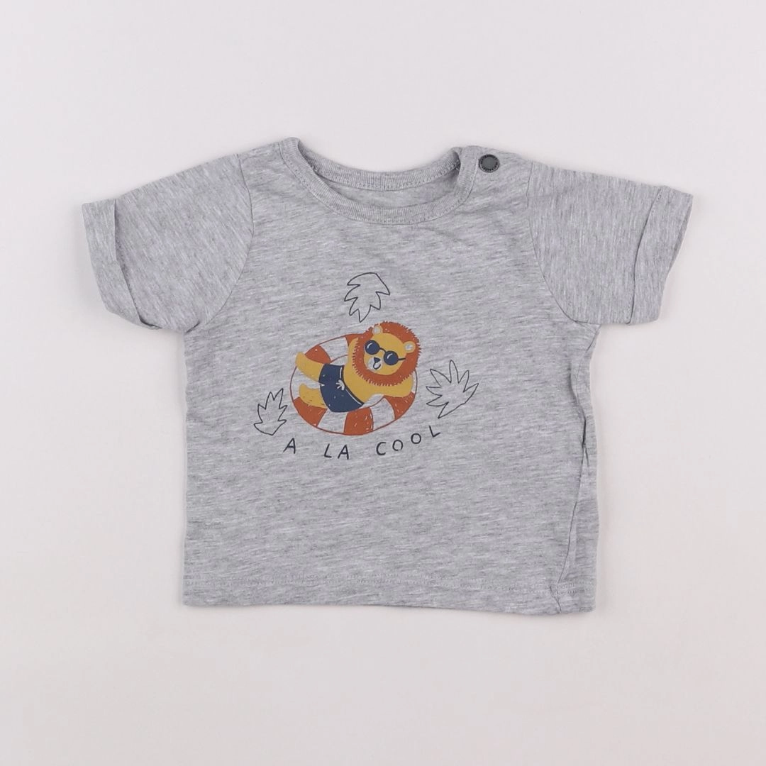 Vertbaudet - tee-shirt gris - 3 mois