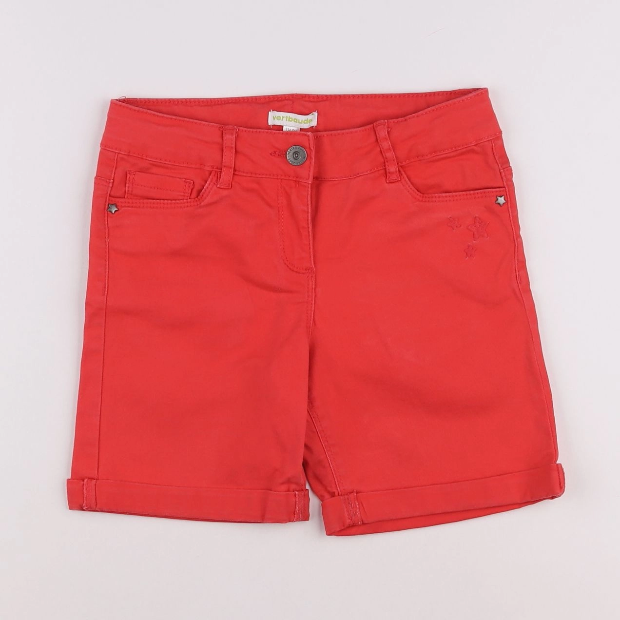 Vertbaudet - short rouge - 9 ans