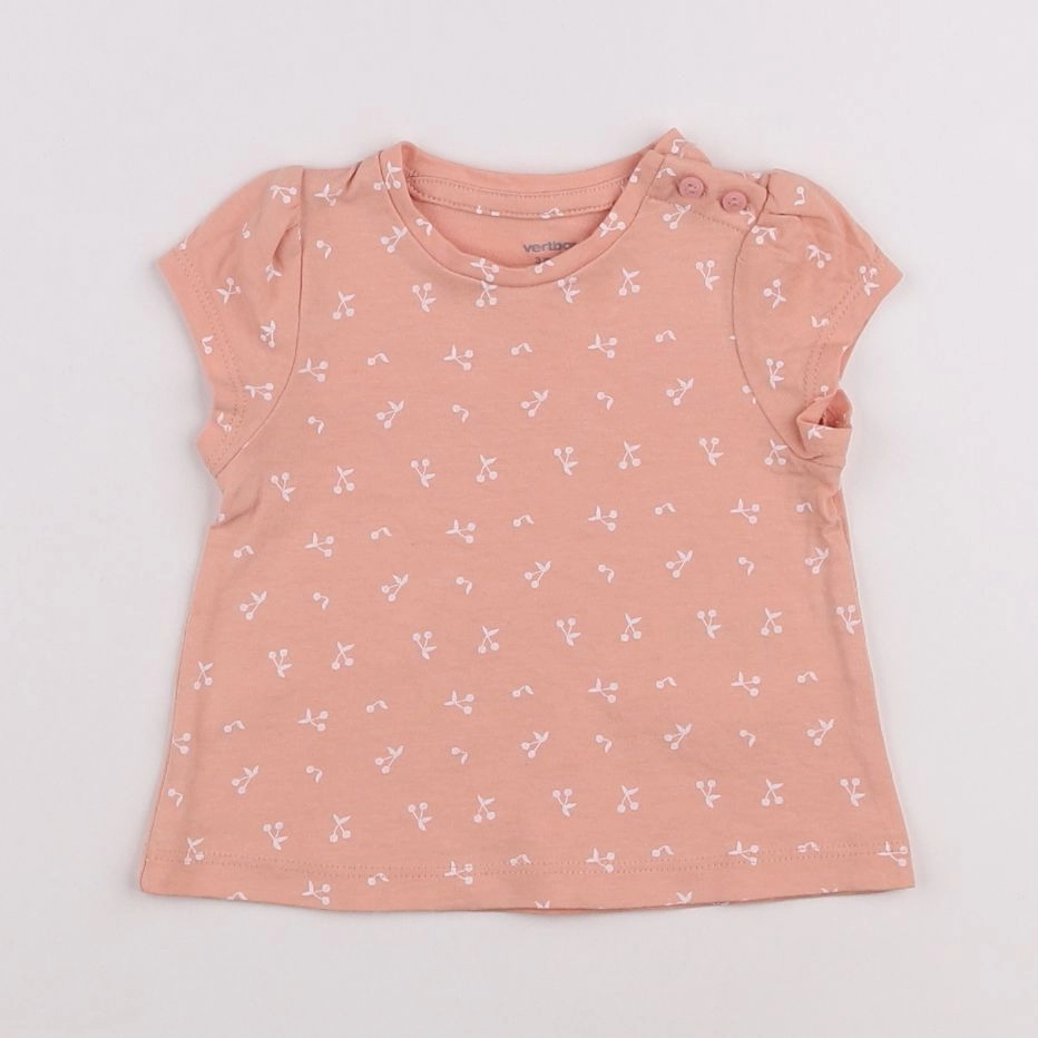 Vertbaudet - tee-shirt orange - 3 mois