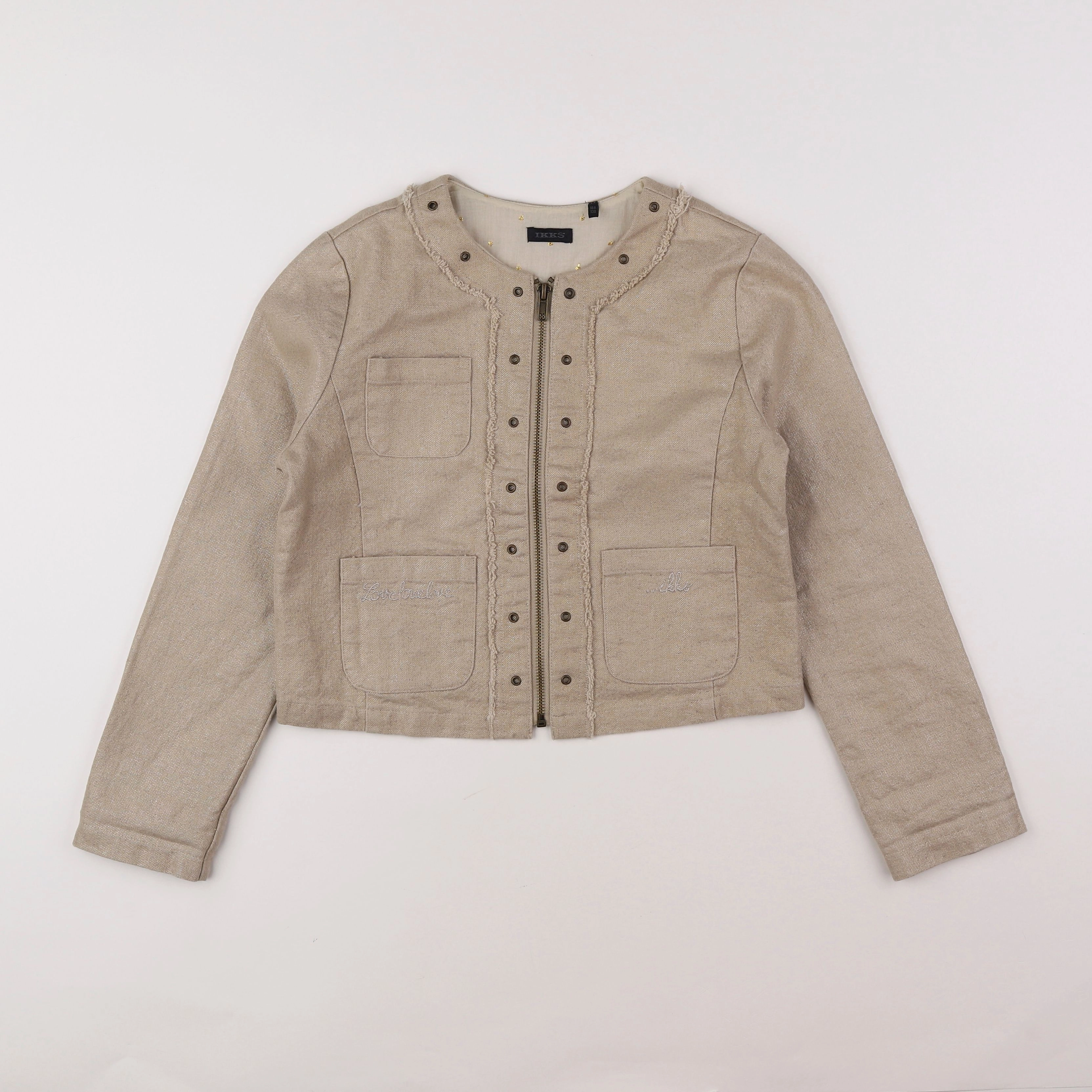 IKKS - veste beige, or - 10 ans