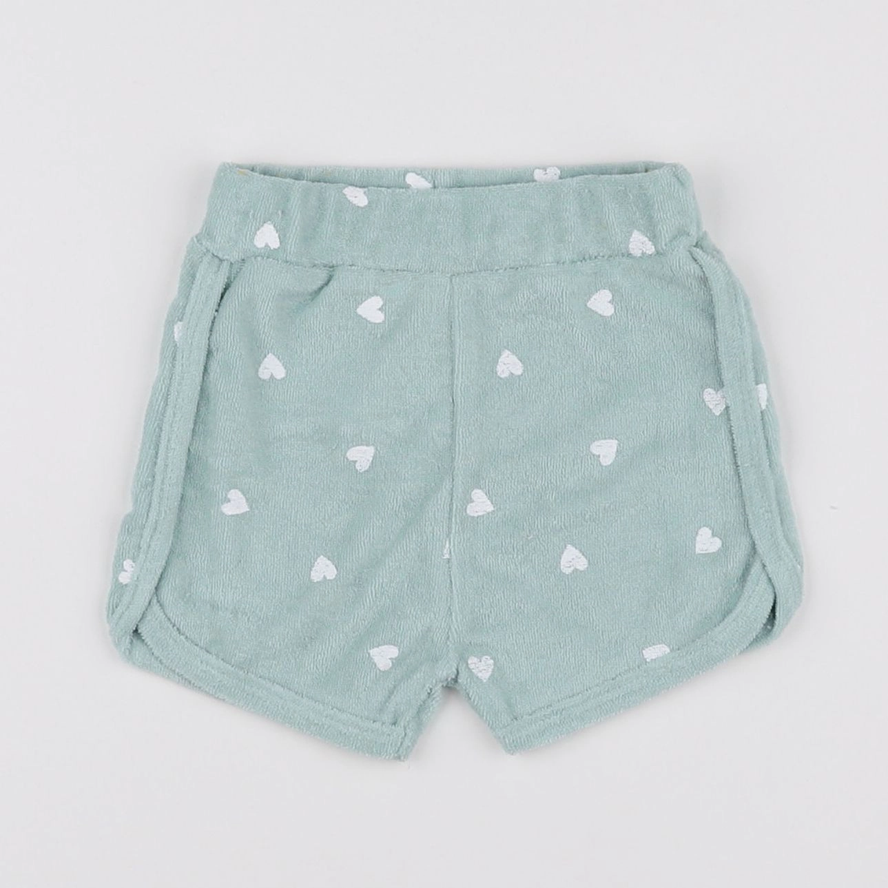 Vertbaudet - short vert, blanc - 3 mois