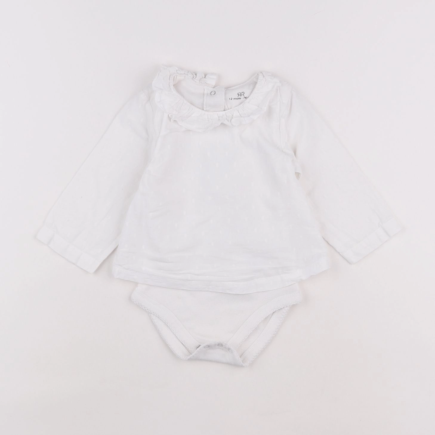 La Redoute - body blouse blanc - 12 mois