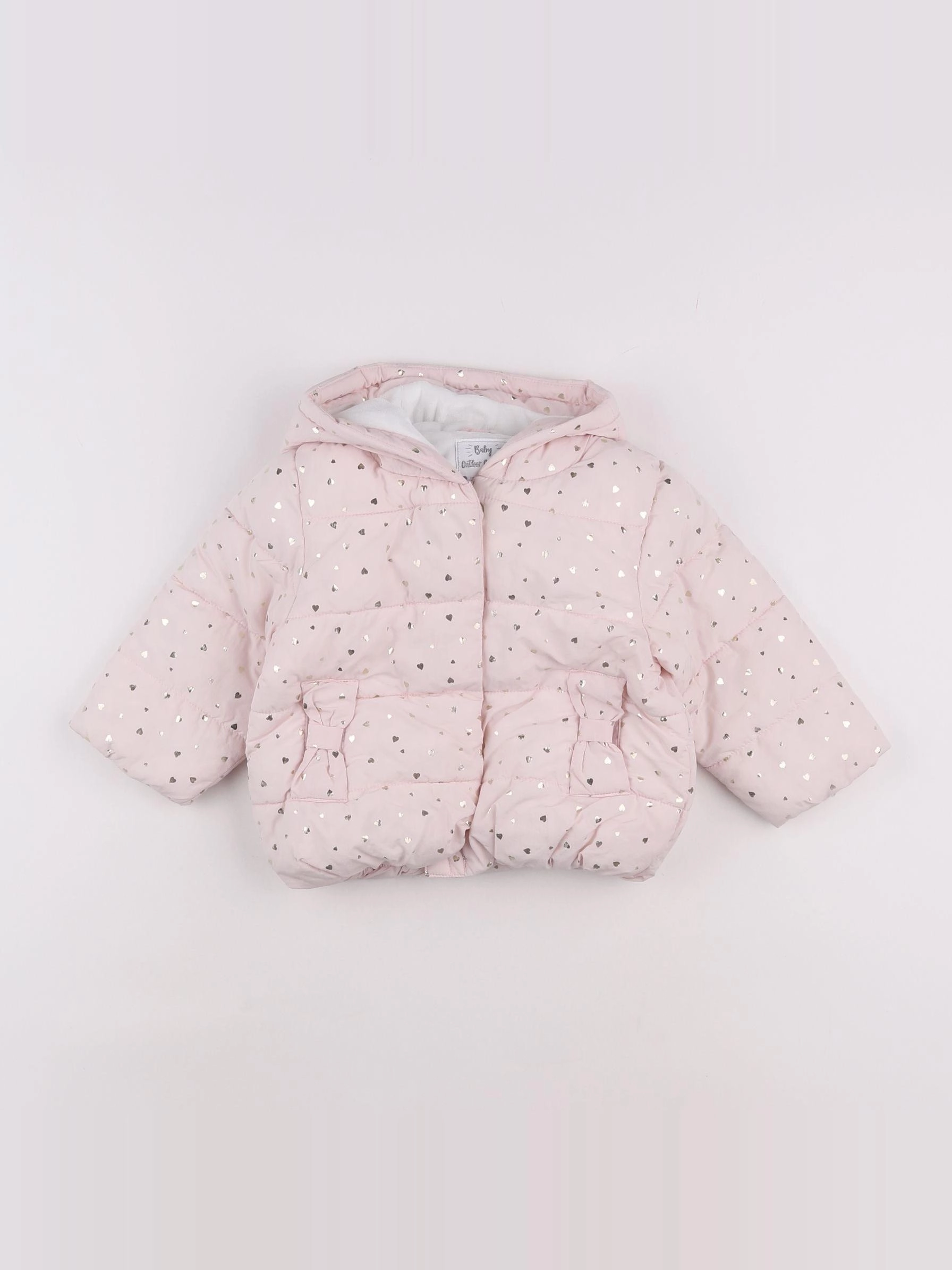Vertbaudet - doudoune rose - 12 mois