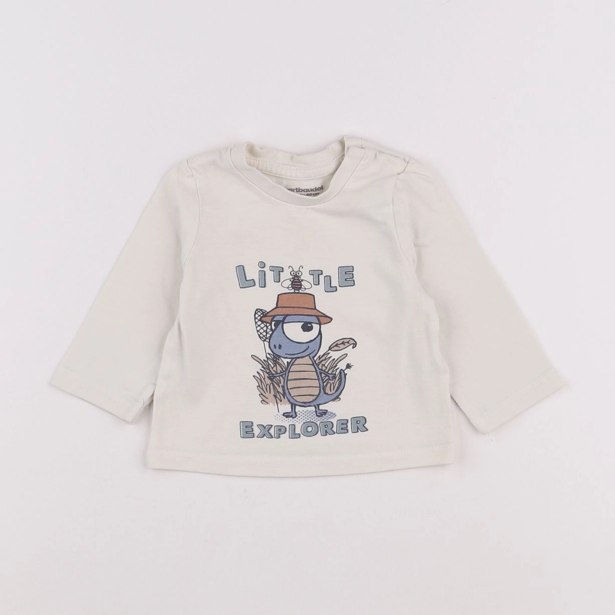 Vertbaudet - tee-shirt beige - 3 mois