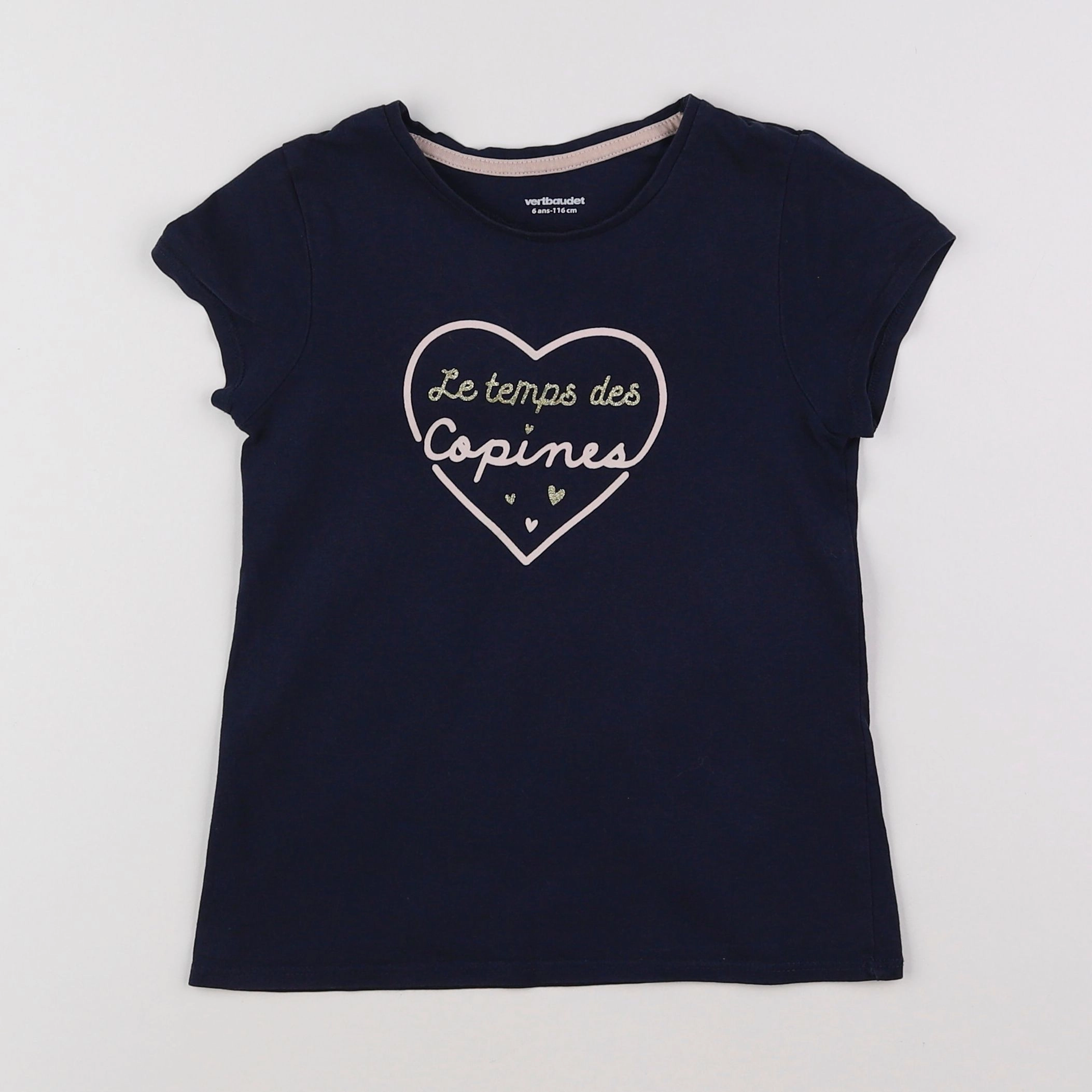 Vertbaudet - tee-shirt bleu - 6 ans