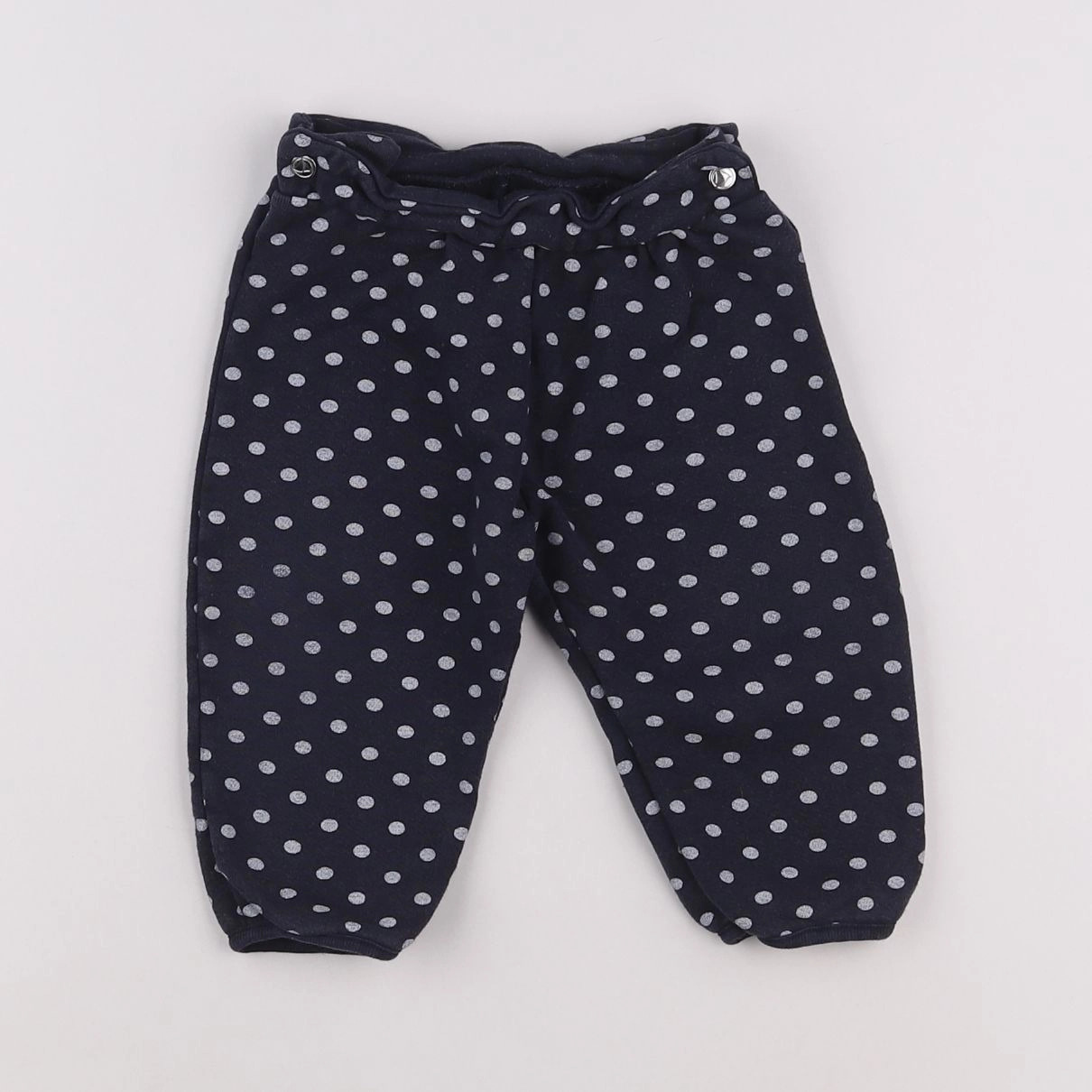 Petit Bateau - pantalon bleu, blanc - 12 mois