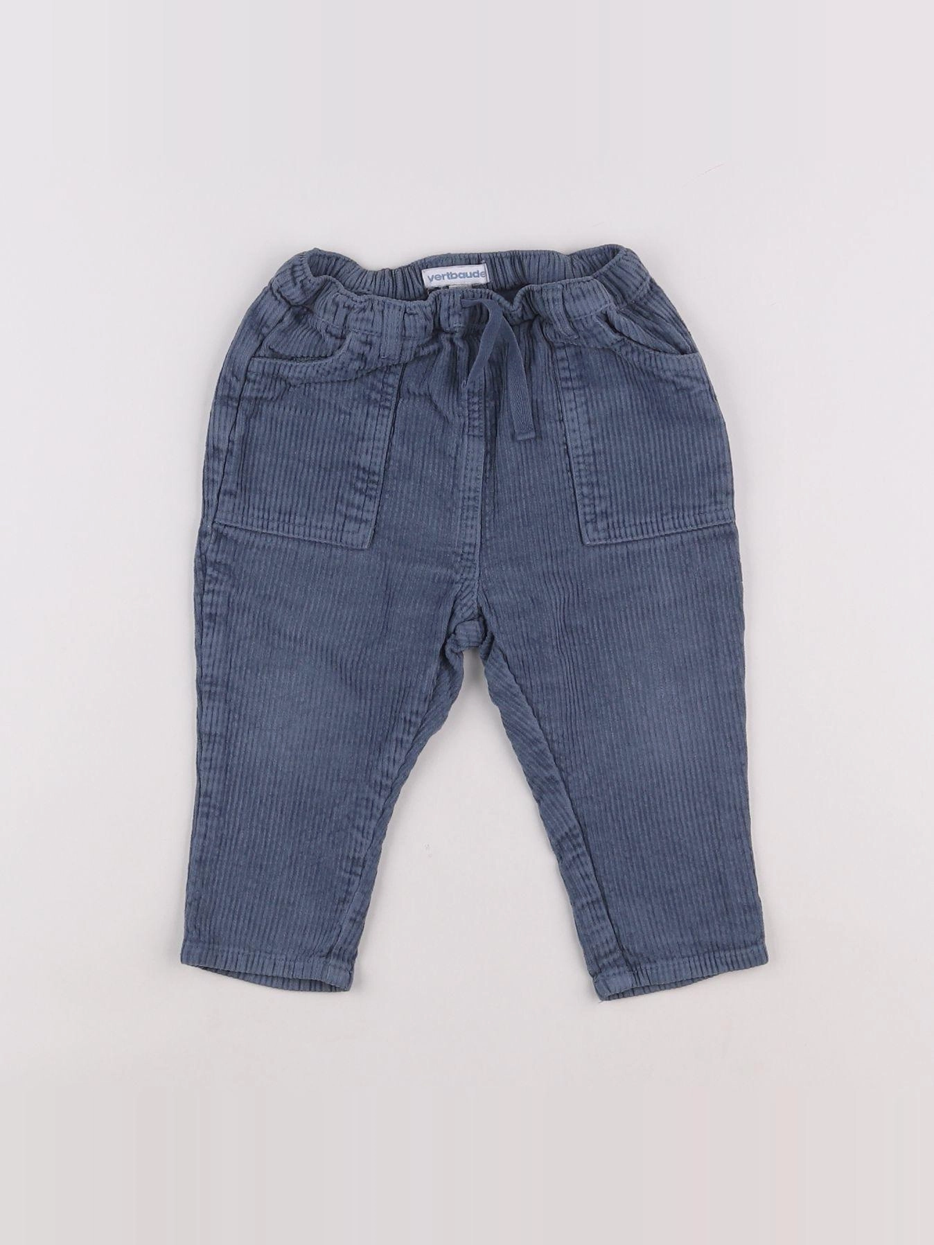 Vertbaudet - pantalon bleu - 12 mois