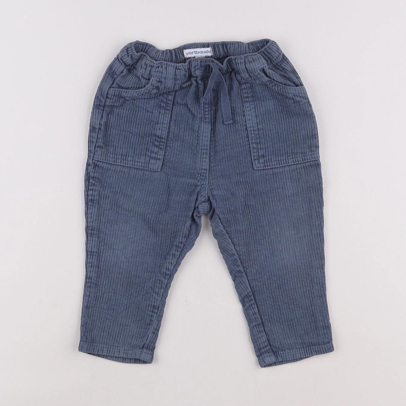 Vertbaudet - pantalon bleu - 12 mois